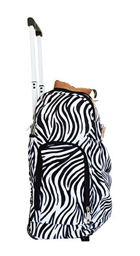Zebra Print Duffle Bag with Wheels - Large Gym Tote, Travel Luggage & Sports Equipment Carrier for Workouts, Trips & Outdoor Adventures