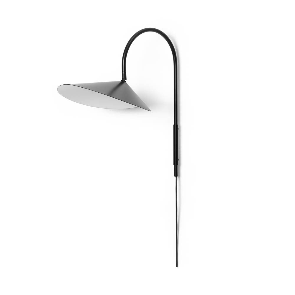 FERM LIVING Arum Swivel Wall Lamp - Black Modern Adjustable Wall Light for Bedroom, Living Room & Office Decor