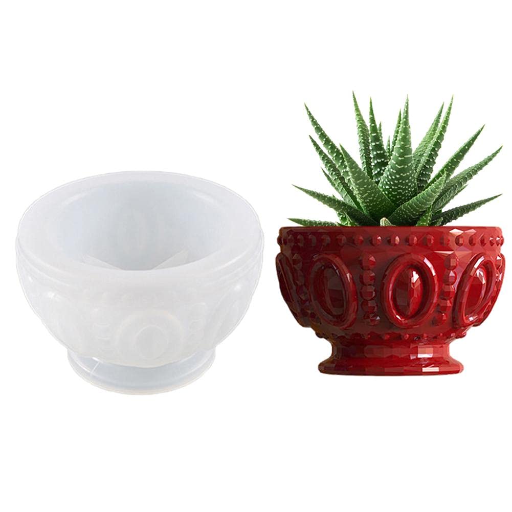 Premium Silicone Concrete Flower Pot Molds for DIY Cement, Clay & Resin Crafts - Round Bowl Planter Molds for Candle & Soap Making - Perfect for Home Decor, Garden Projects & Handmade Gifts