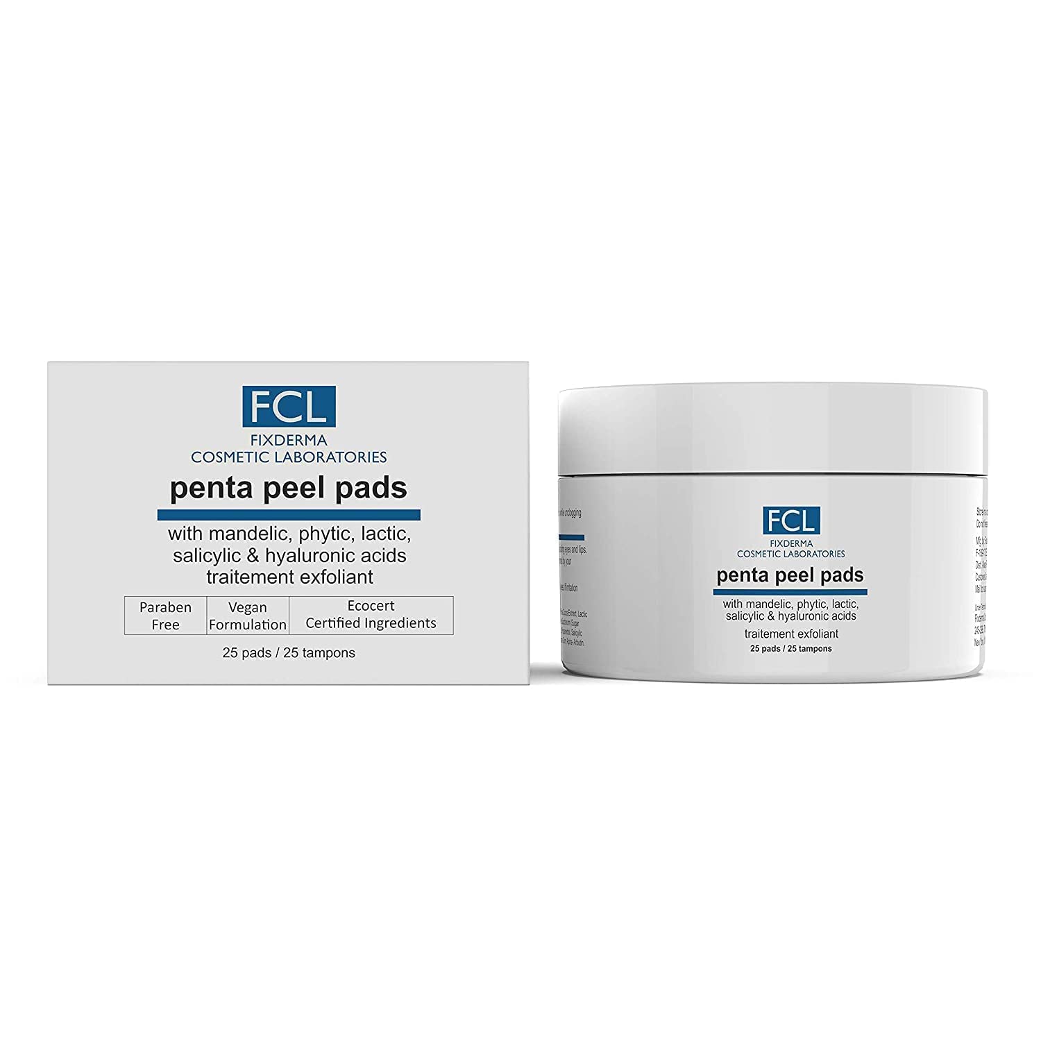 Exfoliating Peel Pads for Face - Gentle & Safe Dead Skin Removal, Reduces Fine Lines & Wrinkles | Improves Skin Texture & Shrinks Pores | Paraben-Free, 25 Count | Perfect for Daily Skincare Routine & Travel