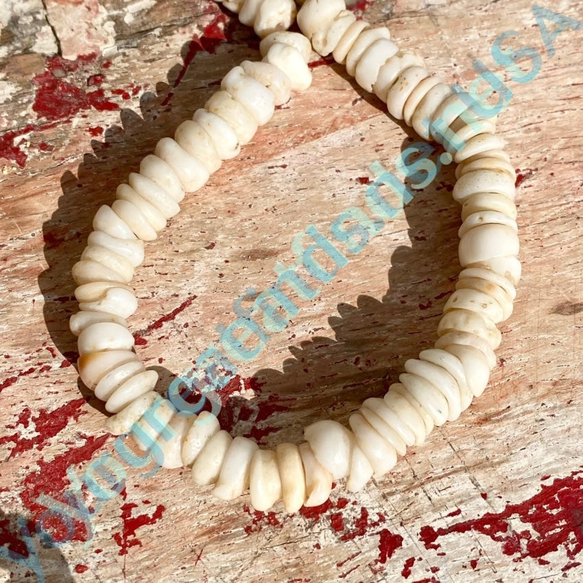 Vintage Natural Puka Shell Necklace for Women - Handmade Beach Jewelry, Boho Chic Accessory for Summer, Vacation & Layering