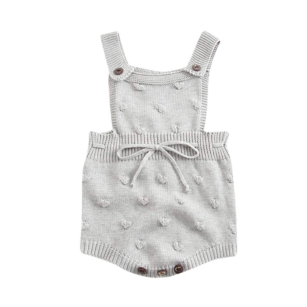 Digood Baby Knit Romper Bodysuit - Soft Crochet Overalls for Newborn Boys & Girls | Spring Summer Outfits for Photo Shoots, Family Gatherings & Daily Wear