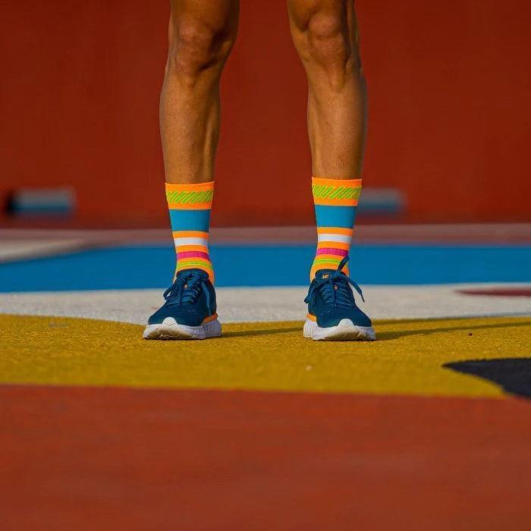 Breathable Running Socks for Men & Women - Sporcks Lima Limón Moisture-Wicking Athletic Socks - Perfect for Jogging, Marathon & Workout