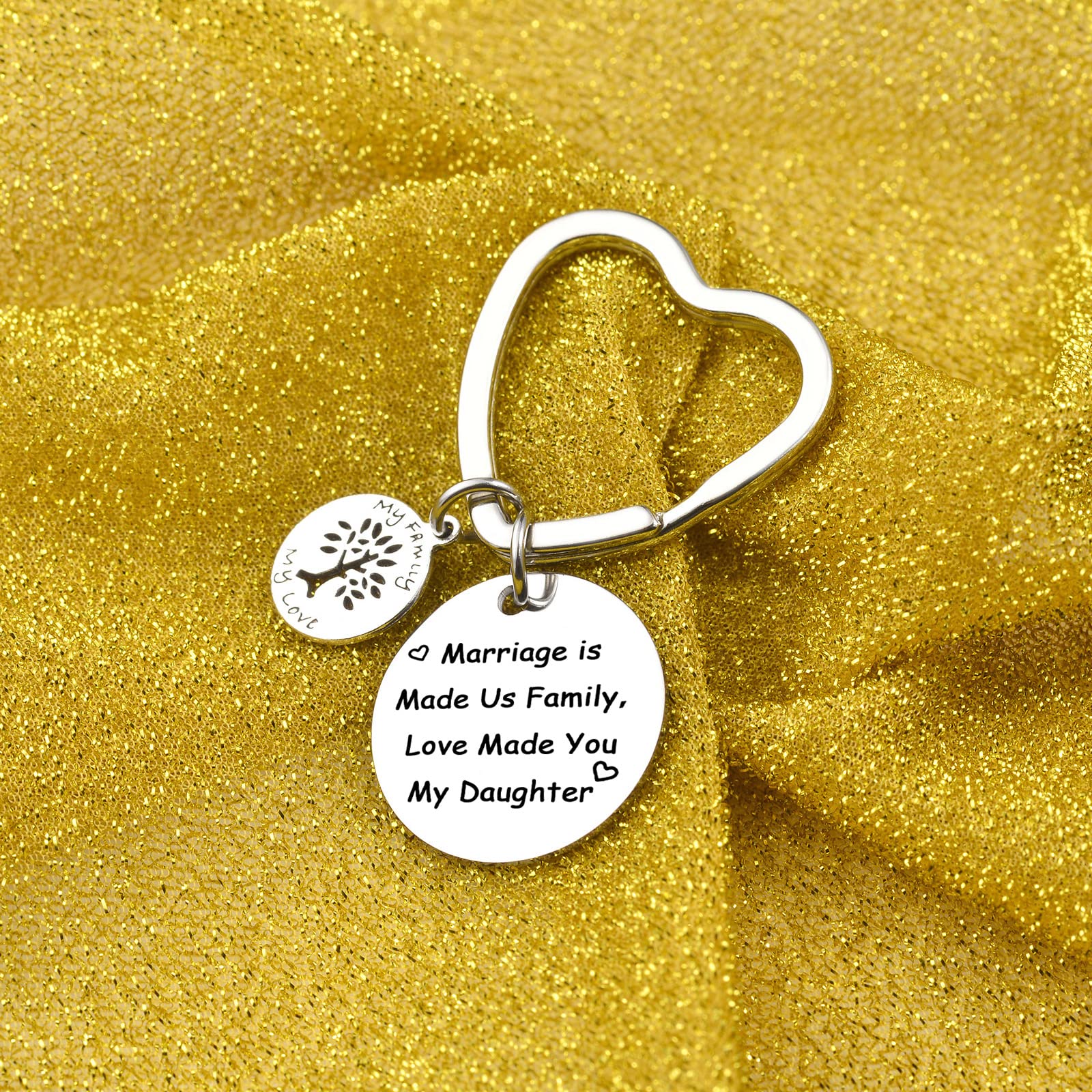 7RVZM Daughter-in-Law Birthday Gift - Sterling Silver Jewelry Keychain for Stepdaughter | Thoughtful Appreciation Present for Daughter-in-Law | Perfect for Birthdays, Holidays & Special Occasions