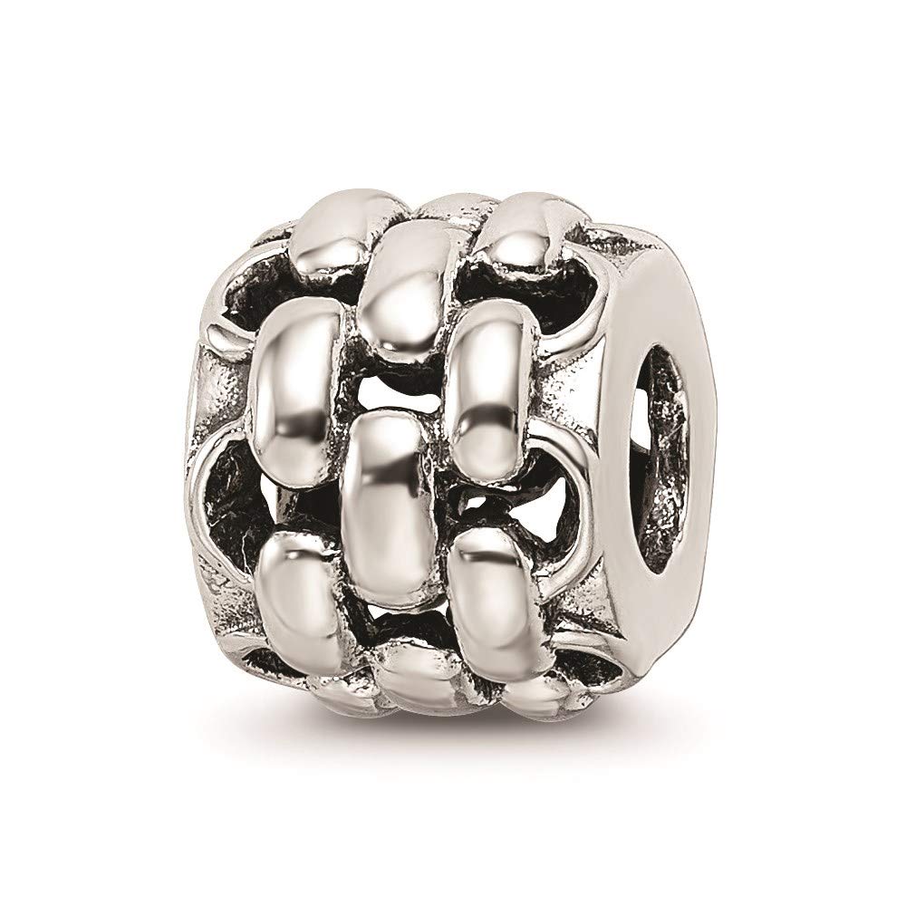 Ryan Jonathan Sterling Silver Bali Bead Charm Pendant Necklace - Elegant Handmade Jewelry for Women, Gift for Her, Perfect for Weddings & Special Occasions