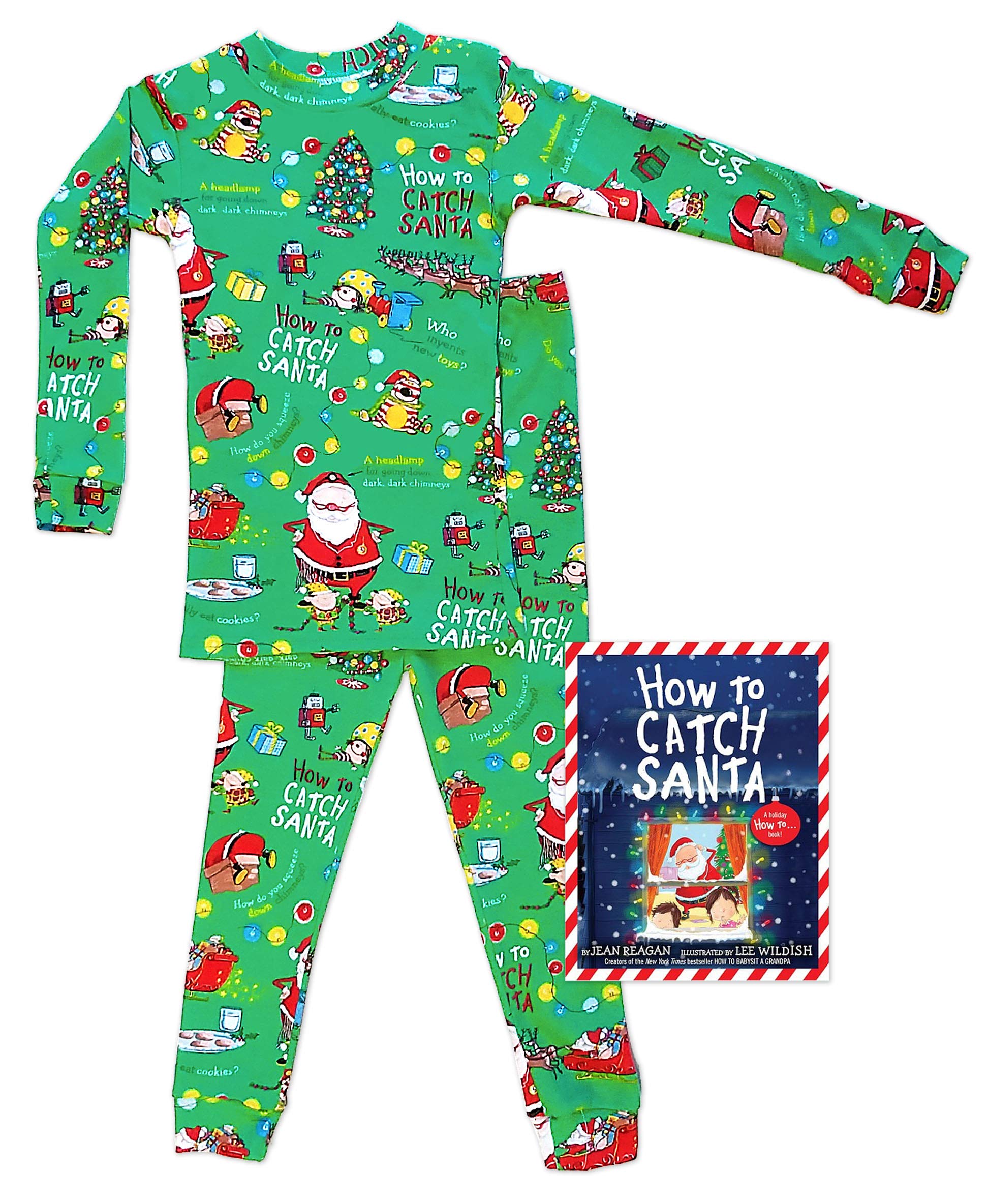 Kids Christmas Pajama and Book Set - How to Catch Santa Storybook with Matching Pajamas for Cozy Bedtime Reading | Perfect Holiday Gift for Boys & Girls