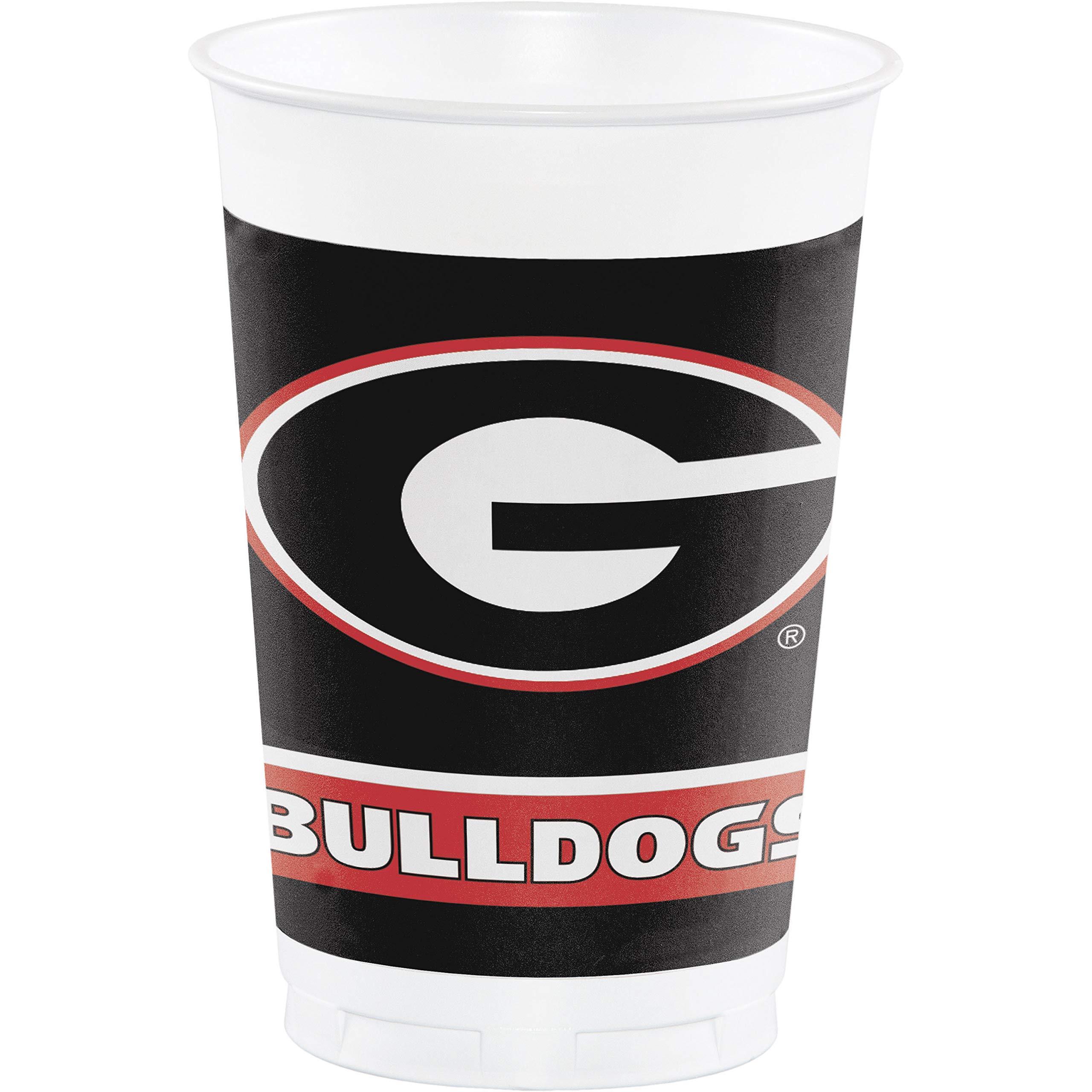 Georgia Bulldogs 20 oz. Plastic Cups (24-Pack) - Officially Licensed NCAA Team Drinkware for Tailgates, Parties & Game Day Celebrations