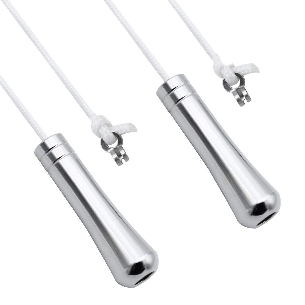 LumenTY 150cm Chrome Light Pull Cord with Brass Handle - 2 Pack | Extension Cord for Ceiling Fans, Blinds & Bathroom Lights | Durable Blind Cord Pull & Light Switch Accessory