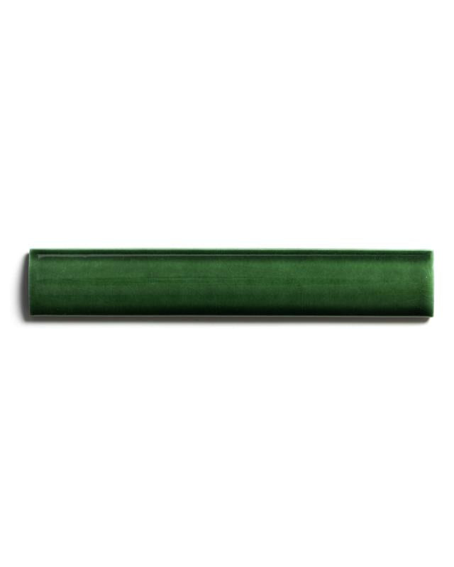 Kakel Victoria Tile Edge Trim 2.5 x 15 cm Bottle Green - Perfect for Kitchen Backsplash & Bathroom Wall Protection