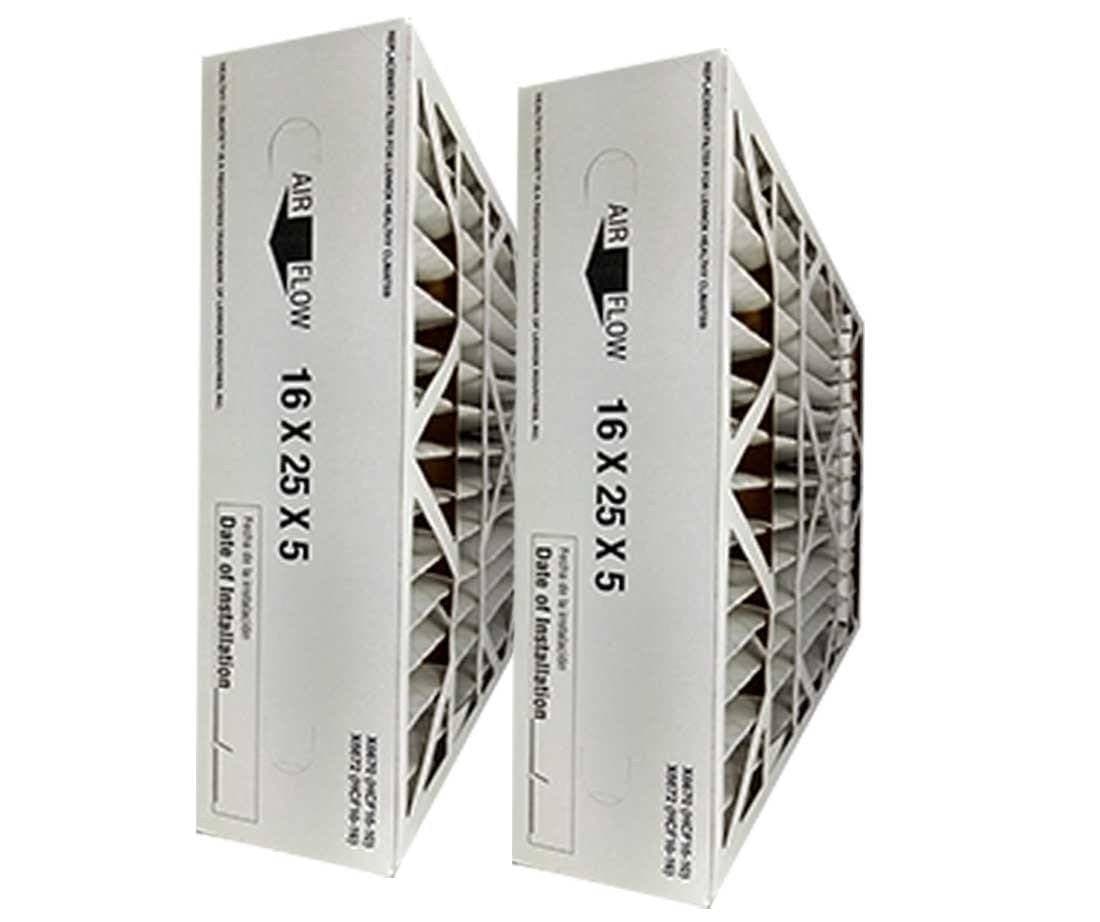 Lennox X6670 Compatible MERV 13 Air Filter 16x25x5 - 2 Pack | Replacement for X6660 & HCC16-28 | Improves Indoor Air Quality for Homes & Offices