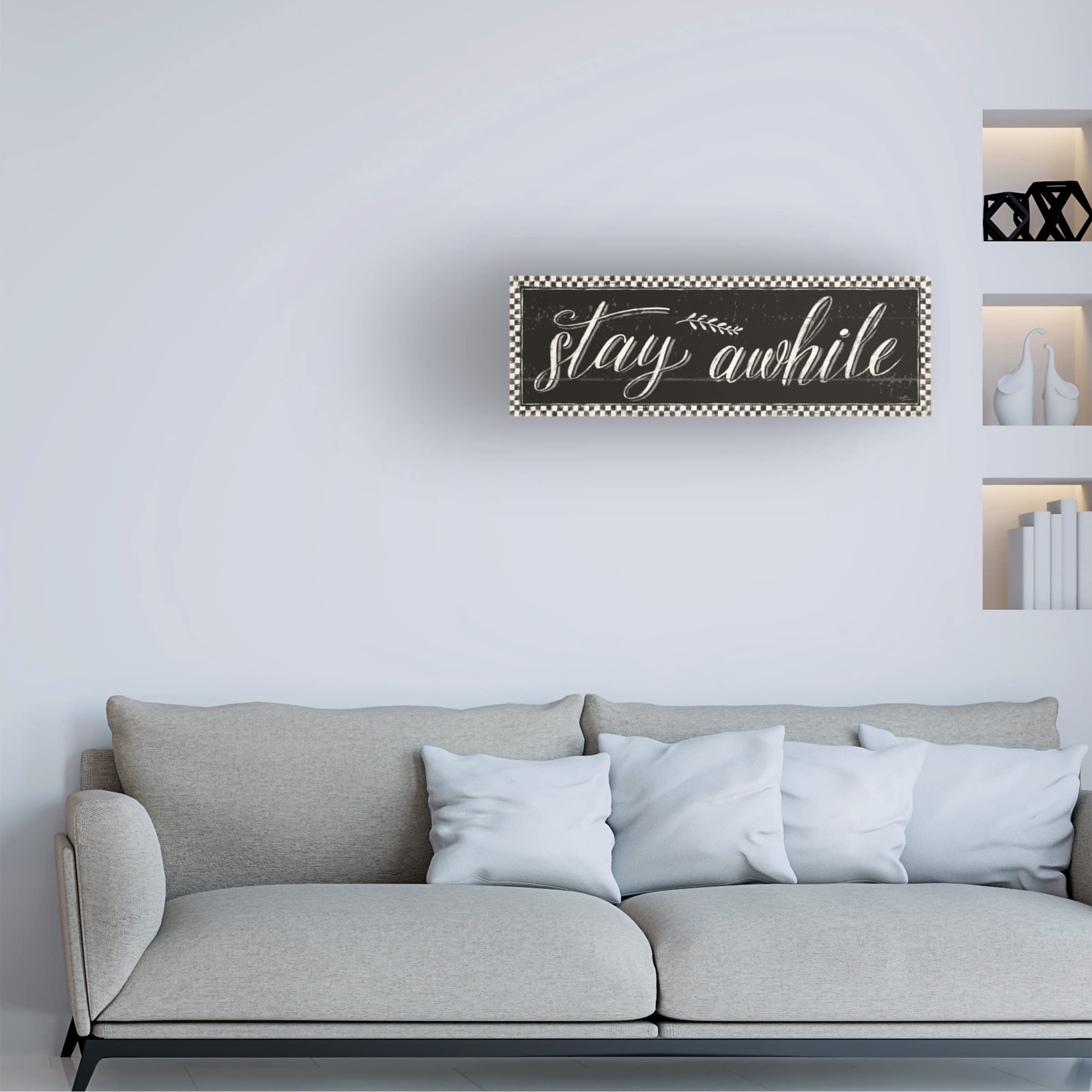 Trademark Fine Art 'Country Thoughts III Black' Canvas Wall Art by Janelle Penner - Rustic Farmhouse Decor for Living Room, Bedroom & Office