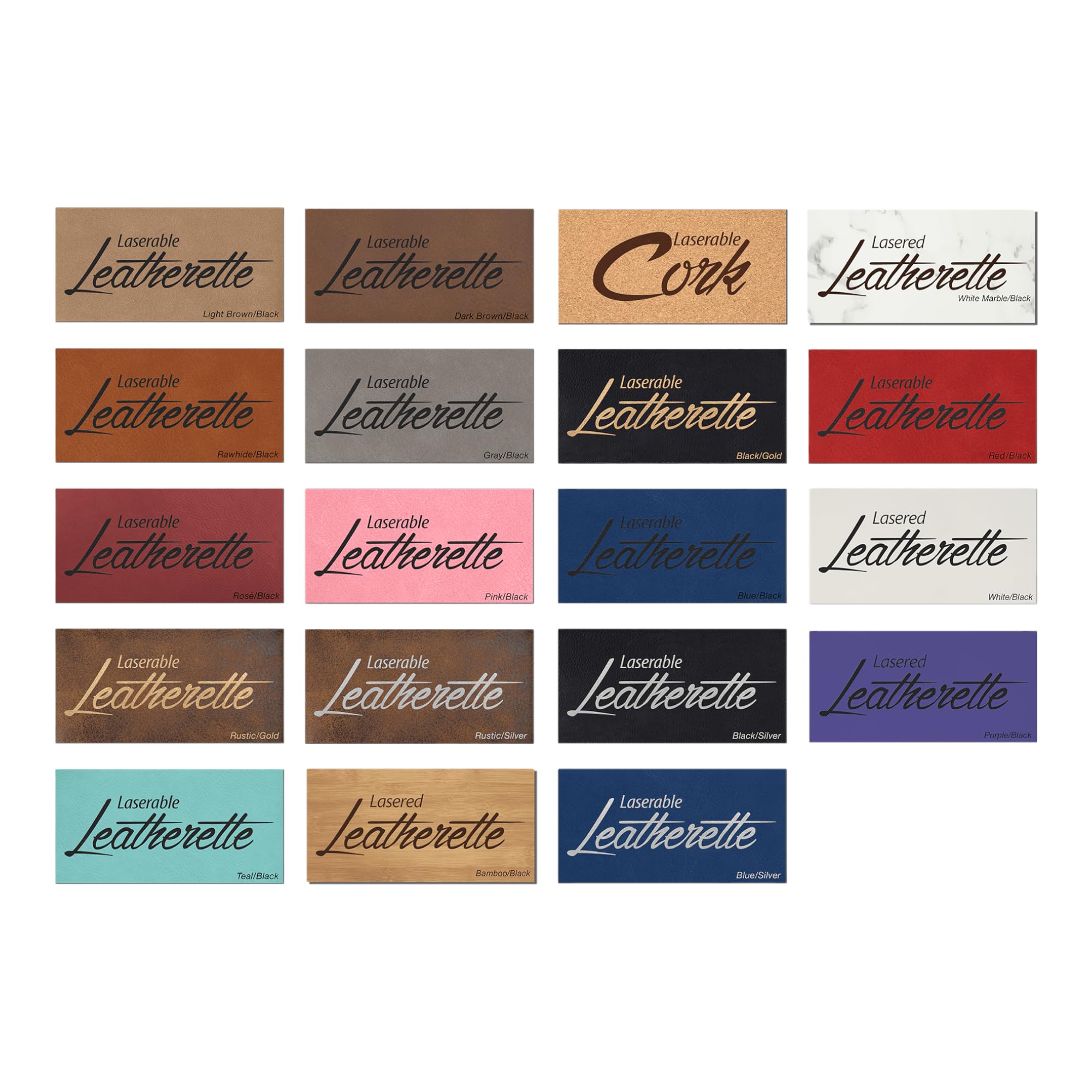 Laserable Leather Sheets for Engraving - 12