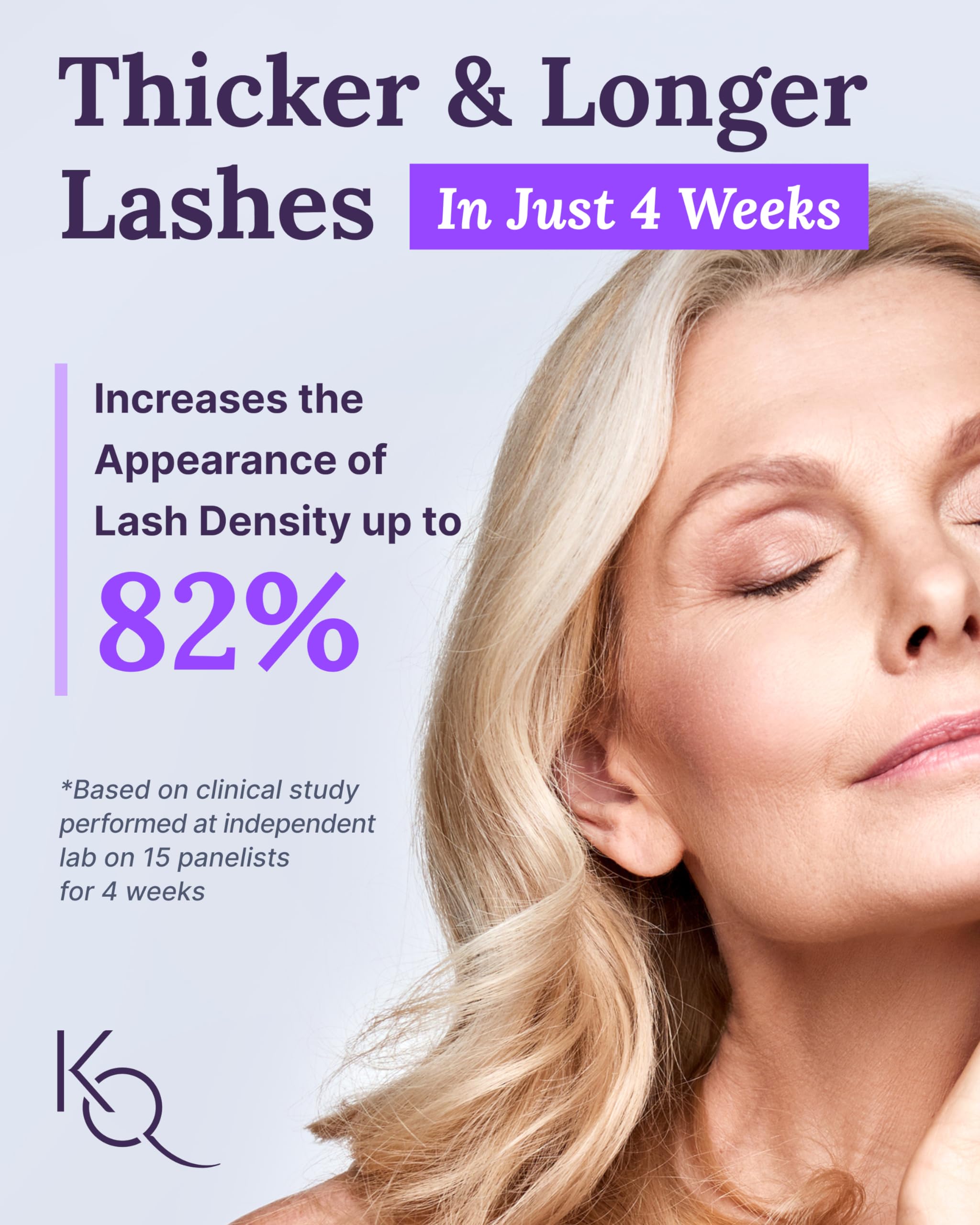 Keranique Lash Growth Serum for Women - Eyelash Enhancer Treatment for Thin & Brittle Lashes - Natural Eyelash Booster for Longer, Fuller Lashes - Perfect for Daily Use & Special Occasions