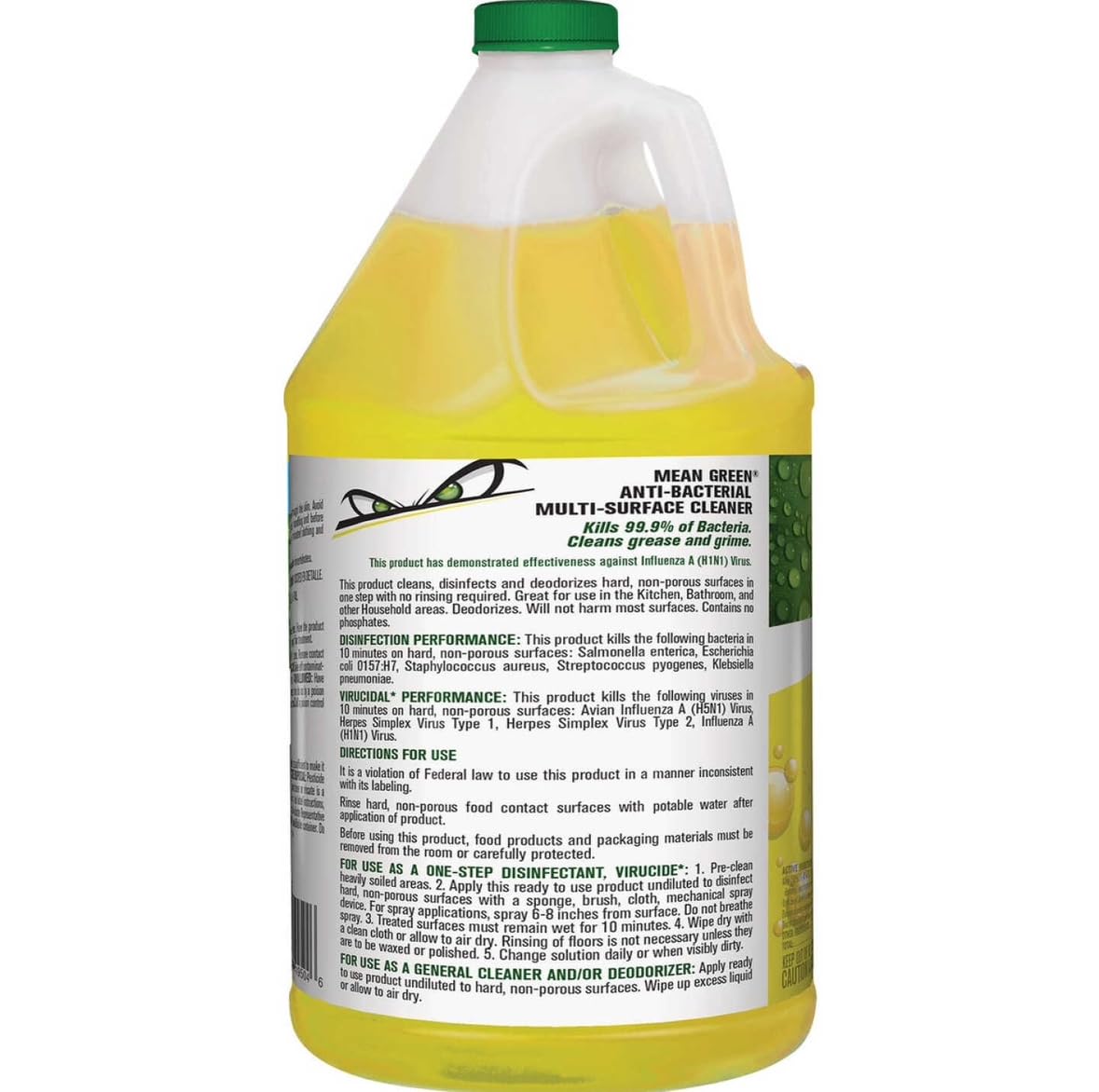 Mean Green 371467 Multi-Surface Cleaner - 1 Gallon | Powerful All-Purpose Degreaser for Kitchen, Bathroom, Floors & More | Industrial Strength Cleaning Solution