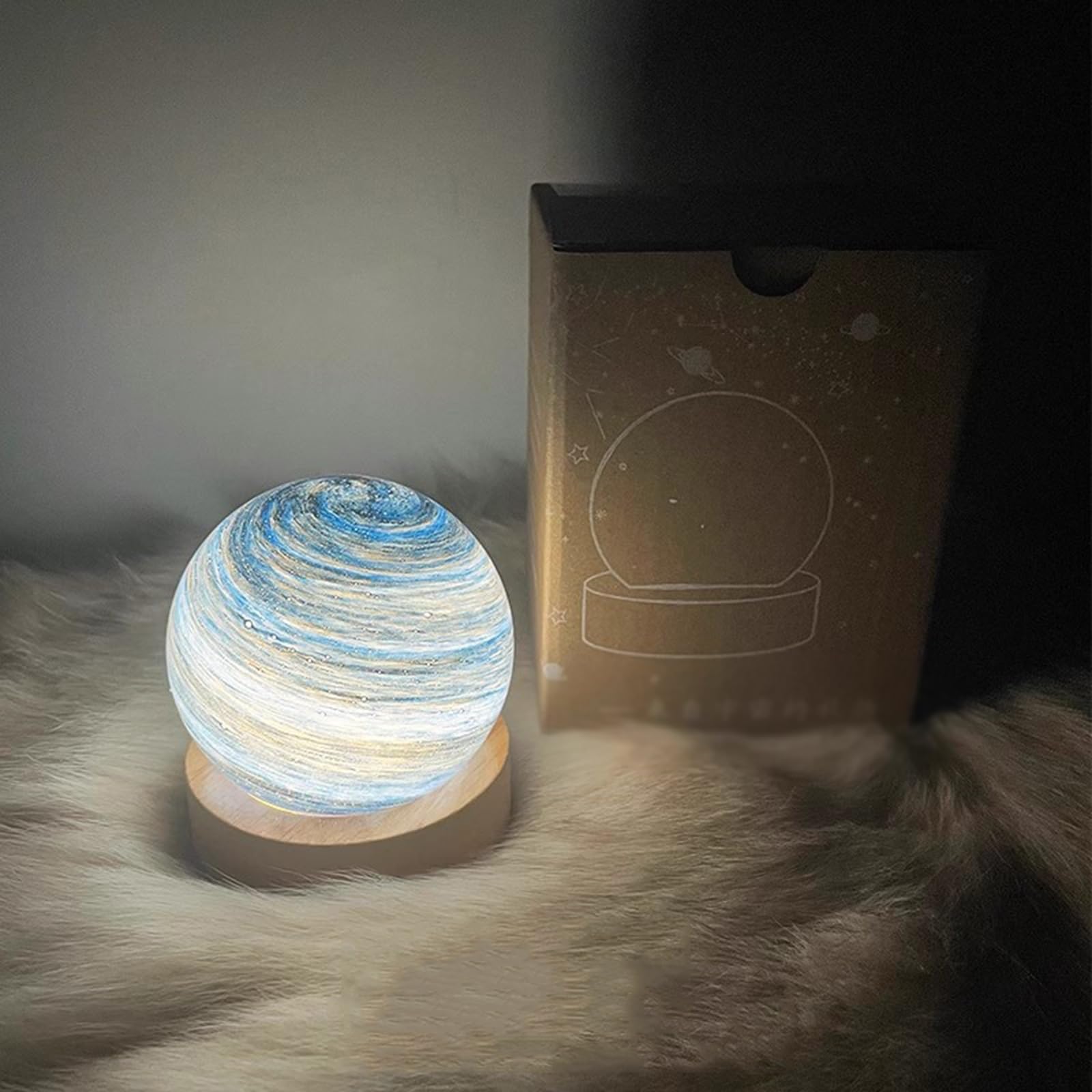Creative USB Charging Table Lamp with Adjustable Light - Bedside Night Light for Bedroom, Starry Sky Planet Lamp for Romantic Ambient Lighting | Perfect for Bedrooms, Nurseries, and Home Decor