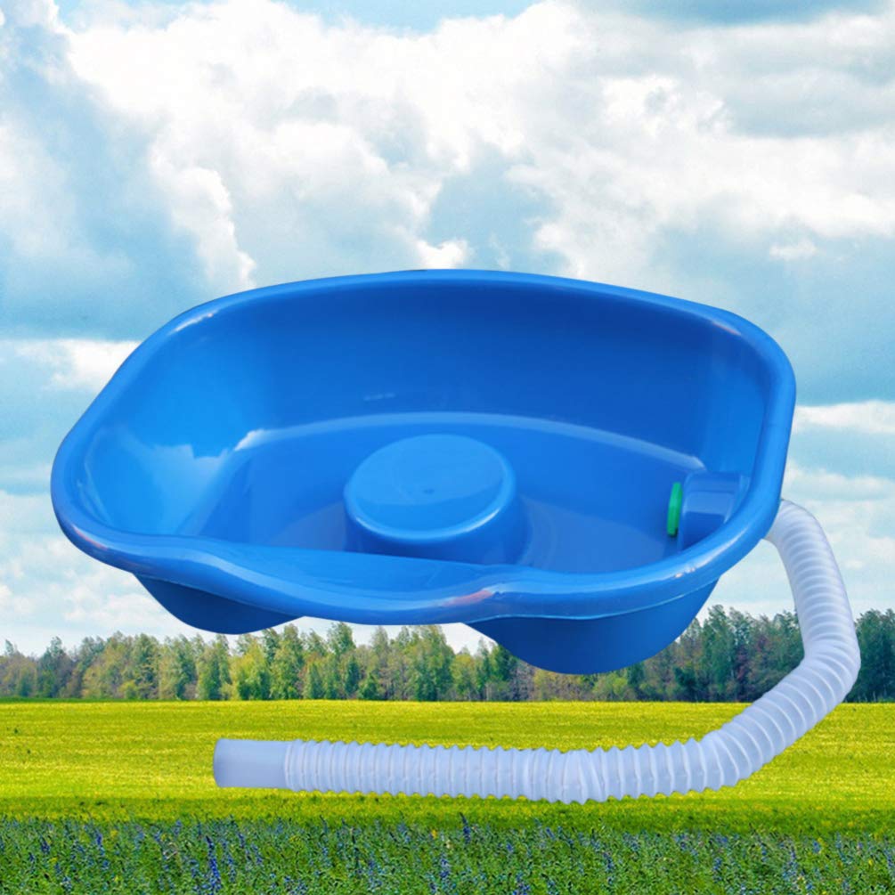 Portable Shampoo Basin for Bedridden & Elderly - Lightweight Hair Washing Tray with Drain Hose for Home Care, Hospitals & Nursing Homes - Ideal for Seniors, Pregnant Women & Disabled Patients