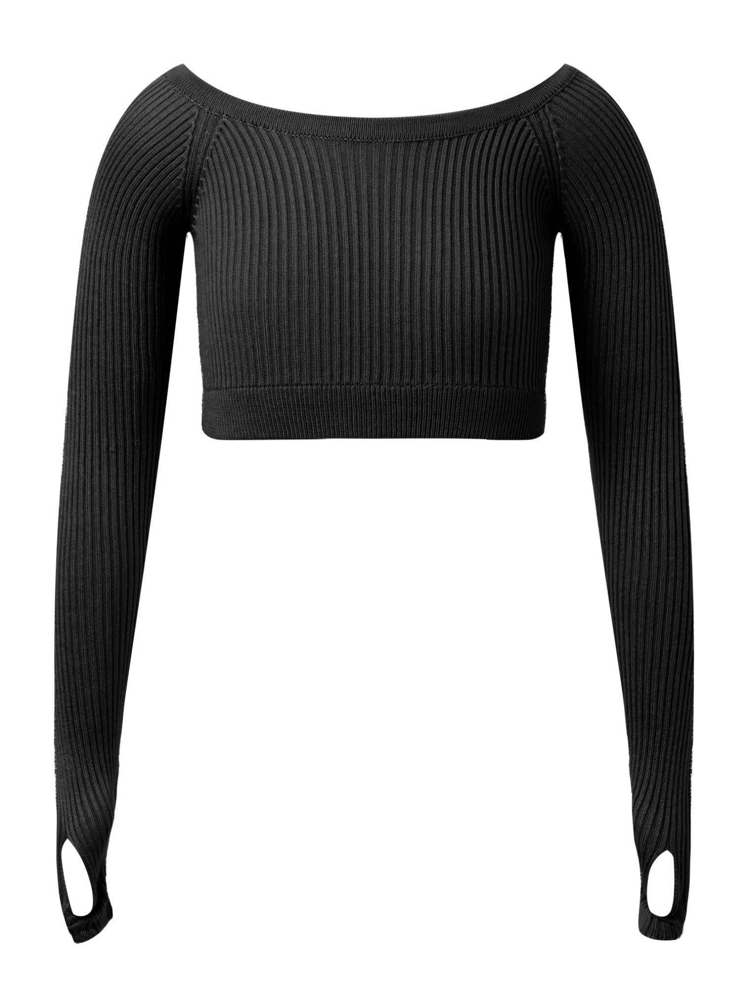 JEATHA Girls Long Sleeve Knit Ballet Wrap Cardigan - Cropped Pullover Sweater for Dance Class, Performance & Casual Wear