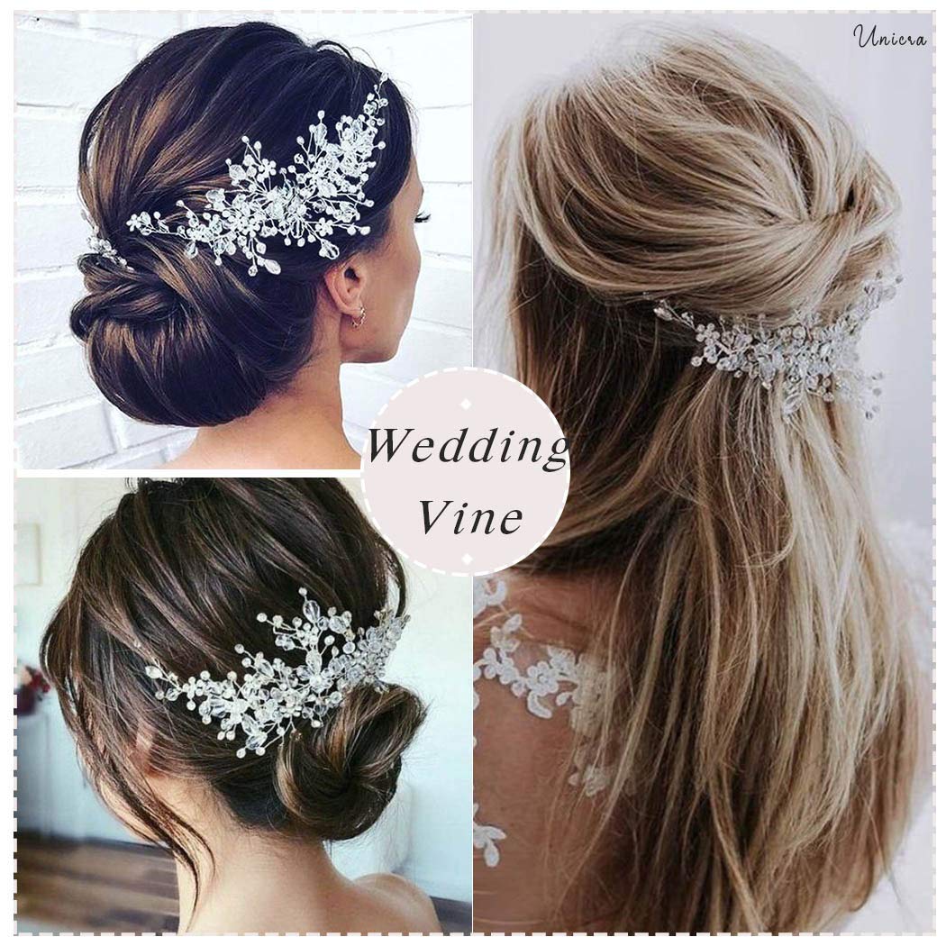 Crystal Bridal Hair Vine - Rhinestone Wedding Headpiece for Women | Perfect for Brides & Parties