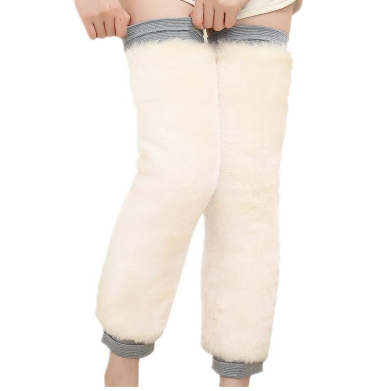 IPENNY Premium Cashmere Leg Warmers for Women & Men - Stretchy, Thickened, Thermal Winter Knee Sleeves - Perfect for Yoga, Running, Hiking & Cold Weather Protection