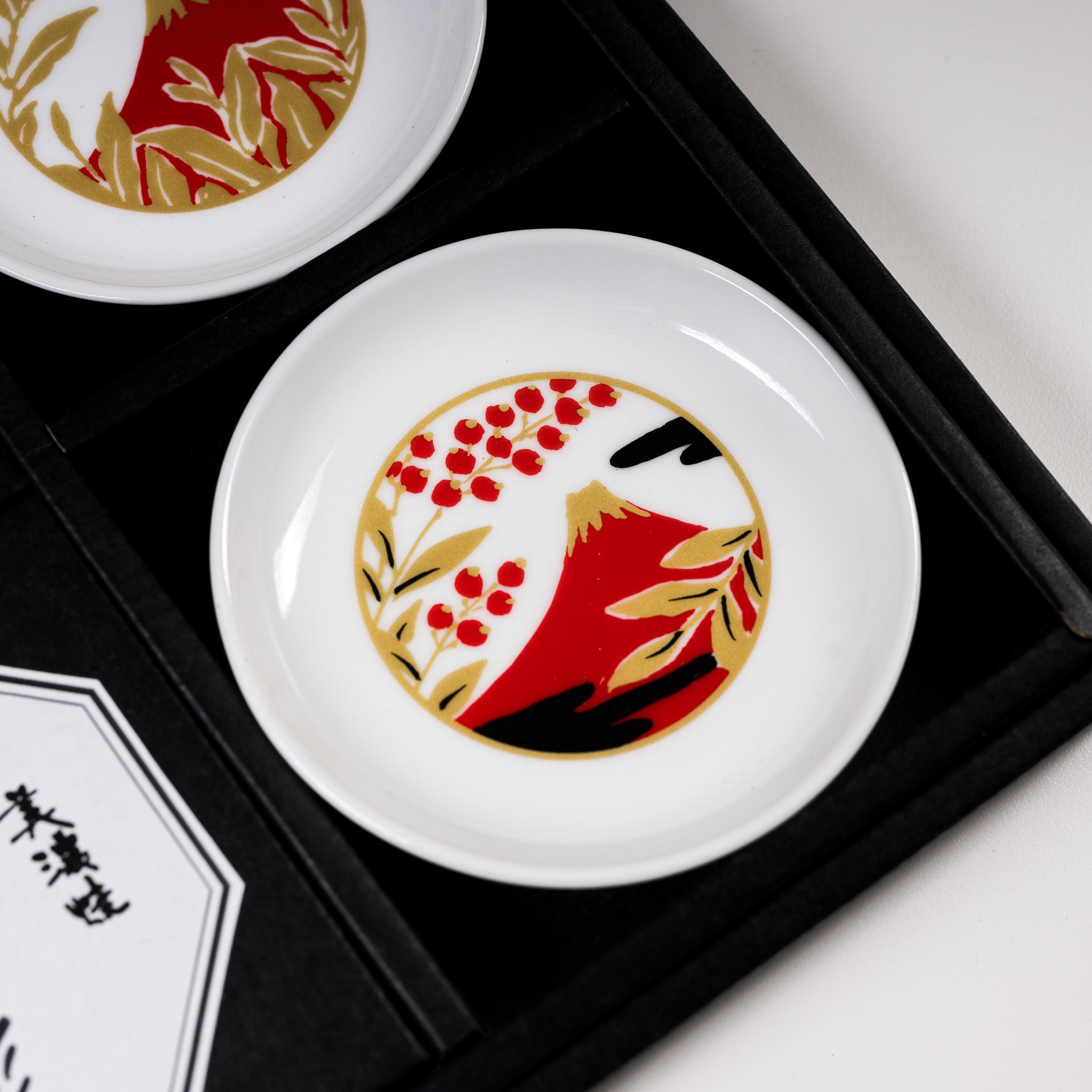 Mt Fuji Small Serving Plate Gift Set - Set of 5 Japanese Ceramic Dishes for Sushi, Desserts & Appetizers | Perfect for Home Dining, Parties & Japanese-Themed Decor