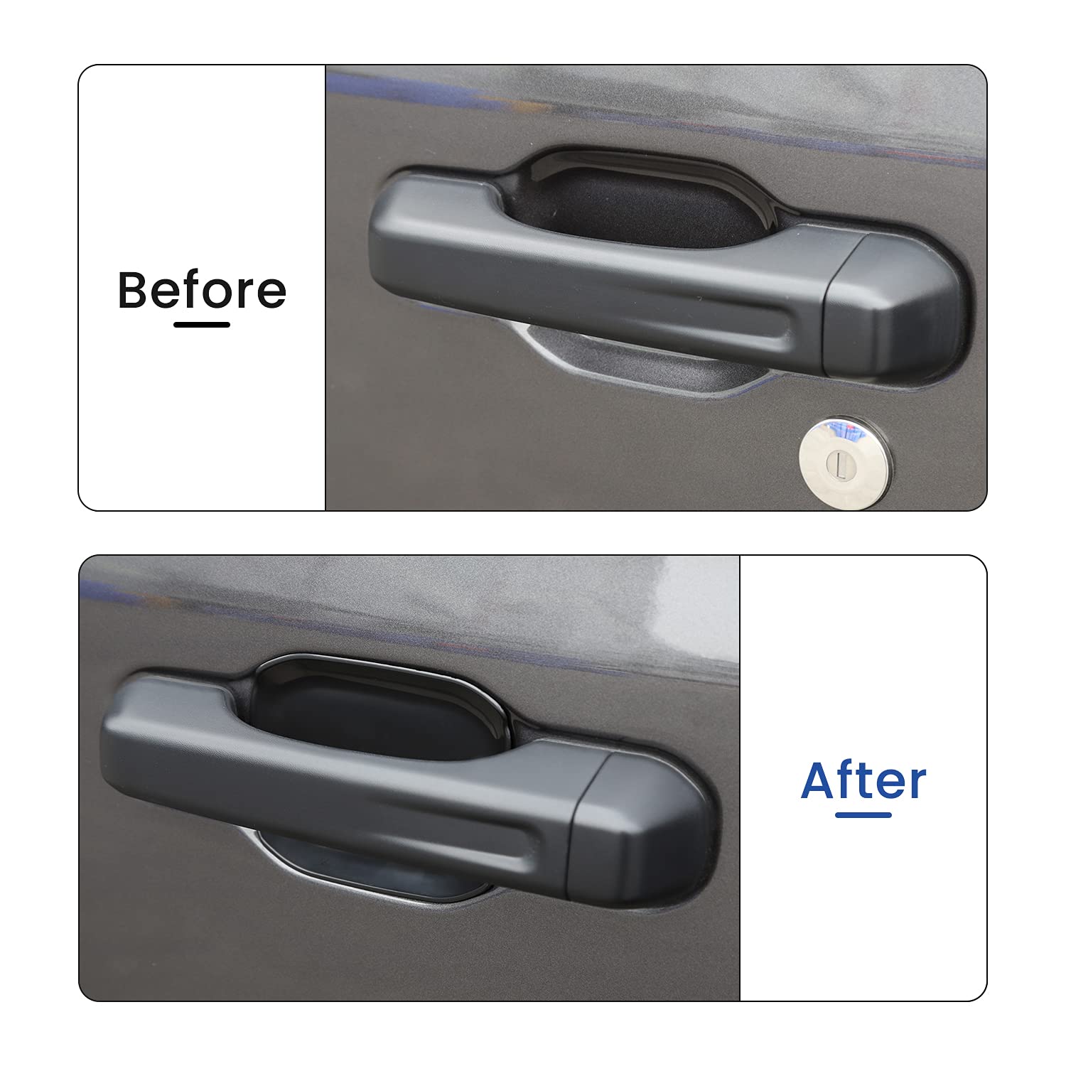 Hoolcar Black 5PCs Door Handle Bowl Trims for 2018-2020 Jeep Wrangler JL & JLU - Exterior Accessories Upgrade for Off-Road & Daily Driving