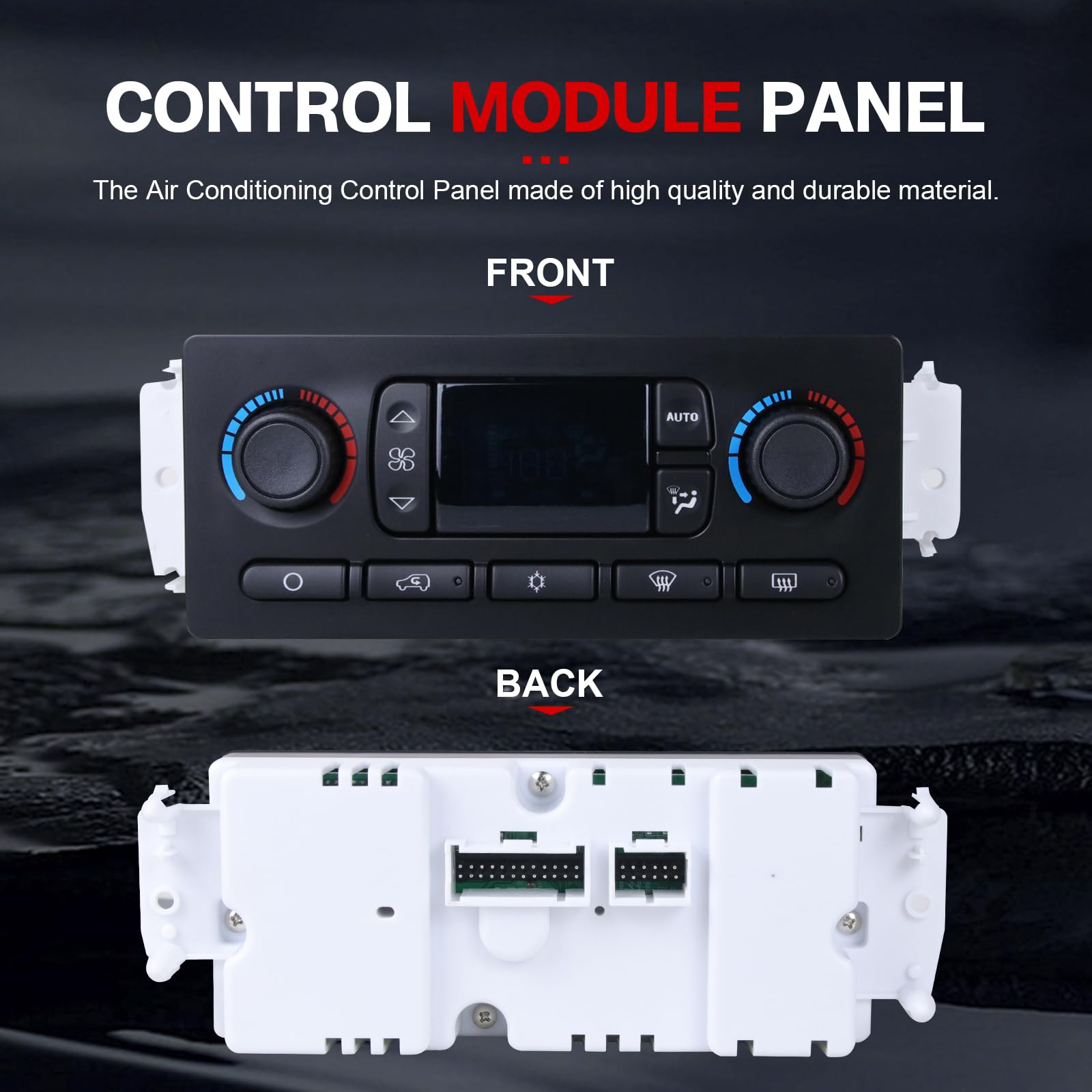 599-211 A/C Heater Climate Control Module Panel Switch - Compatible with 05-06 Chevy Silverado, Suburban, GMC Sierra, Yukon, Envoy, Cadillac Escalade, Rainier, Hummer Bravada (Replaces OEM 10367041) - Perfect for HVAC System Repairs & Upgrades
