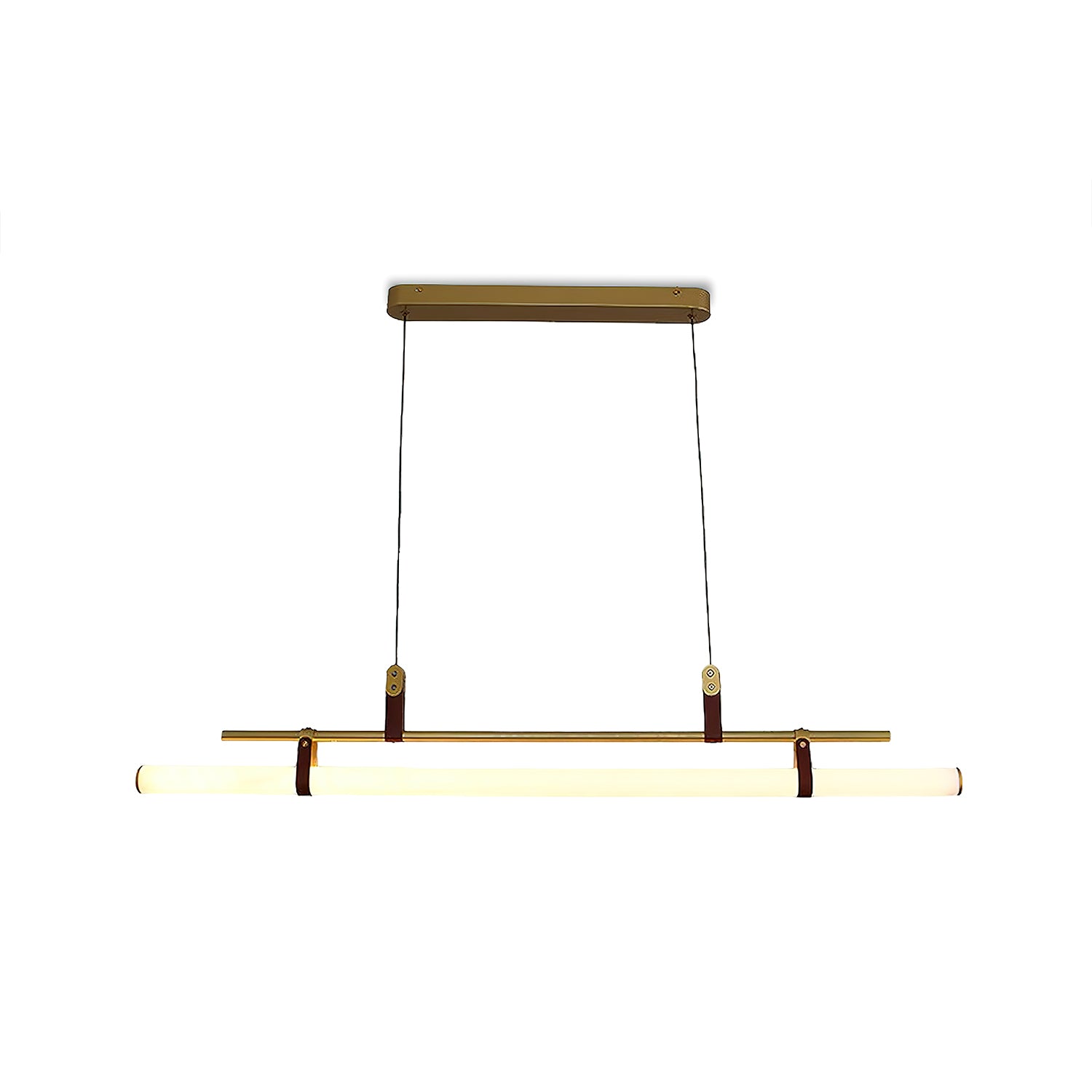 Modern Eden Linear Pendant Light - Sleek Minimalist Hanging Fixture for Kitchen Island, Dining Room & Bedroom Lighting - Adjustable LED Chandelier for Contemporary Home Decor