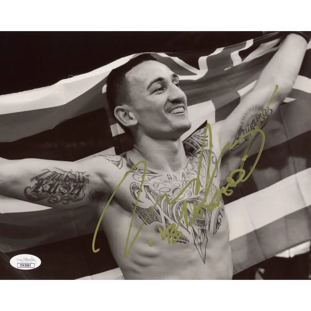 Max Holloway Autographed 8x10 Photo - UFC Fighter Signed Memorabilia with JSA COA - Perfect for MMA Fans, Collectors & Sports Memorabilia Displays