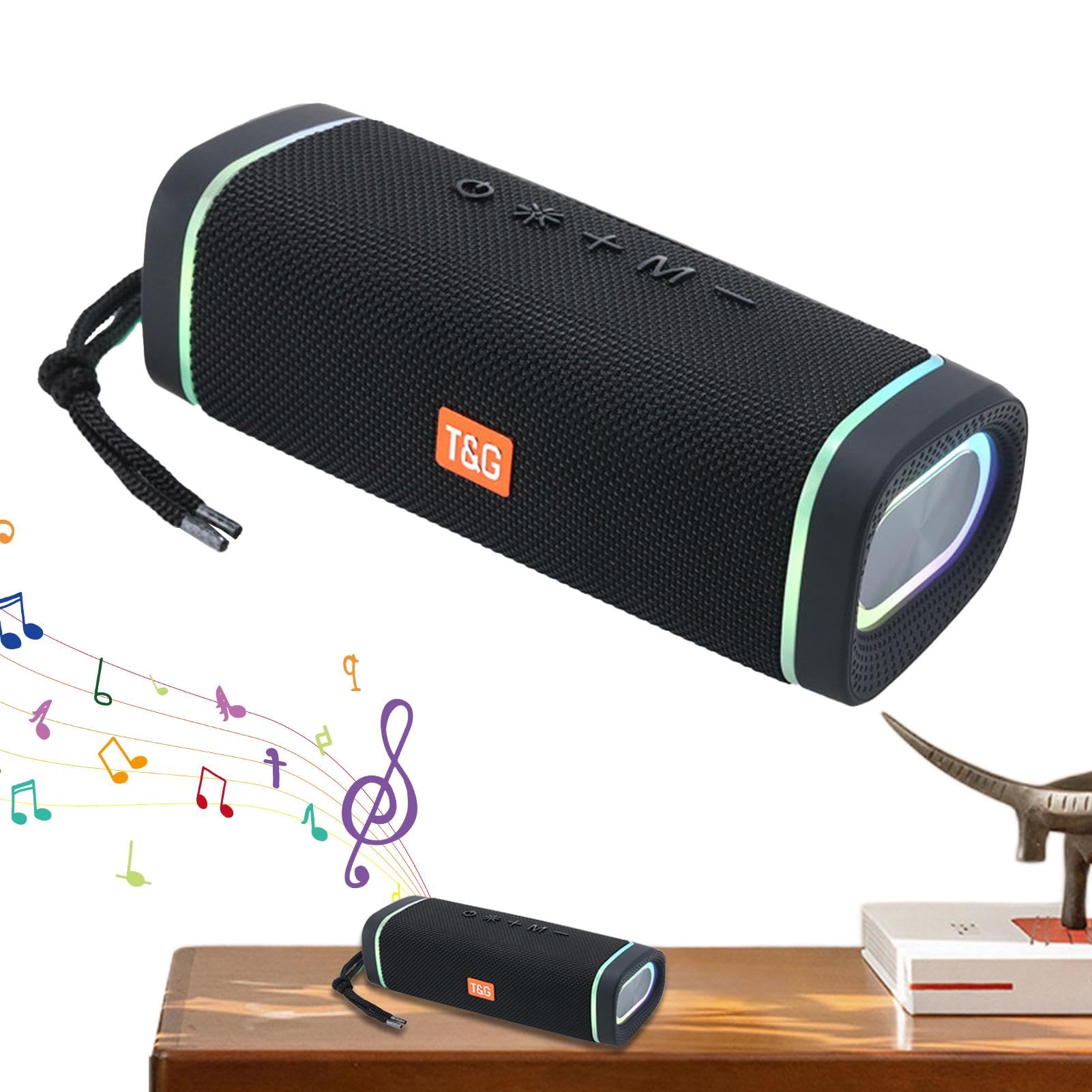 Aizuoni Wireless Bluetooth Speaker - Portable Waterproof Dustproof Outdoor Speaker with Rechargeable Battery & Carrying Strap - Perfect for Hiking, Camping, Beach, Pool Parties & Backyard BBQs