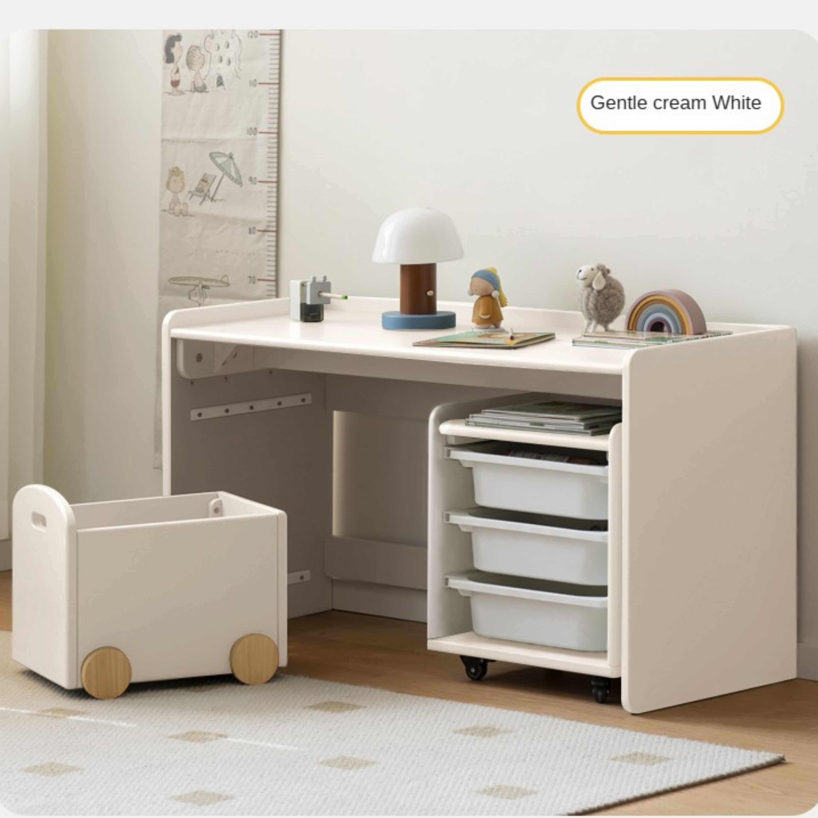 Solid Wood Kids Lift Top Desk with Storage - Study Table & Organizer for Children's Room, Homework, and Crafting