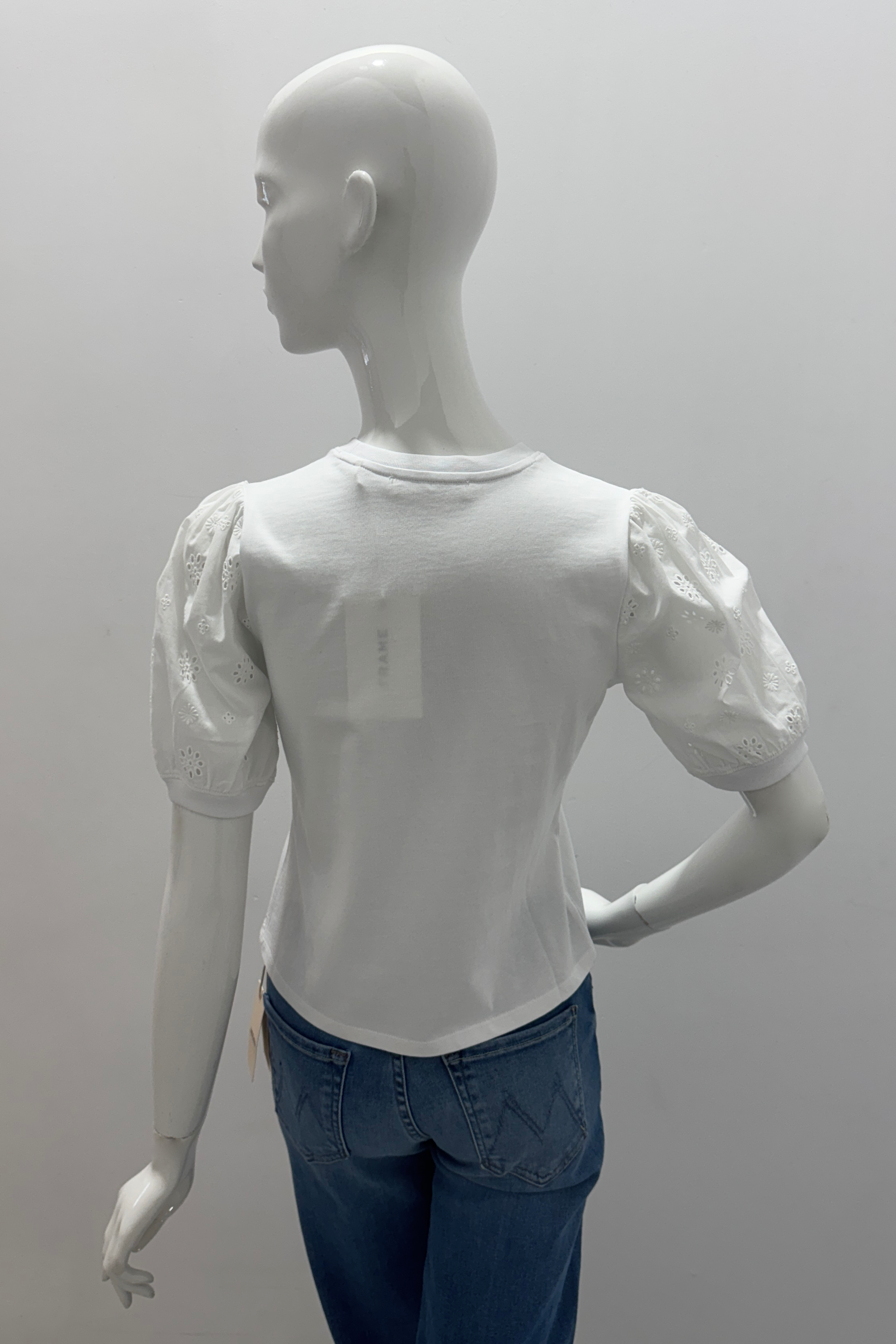 Stylish Frame Lace Sleeve Frankie Tee - Women's Fashion Top for Casual Wear & Date Nights