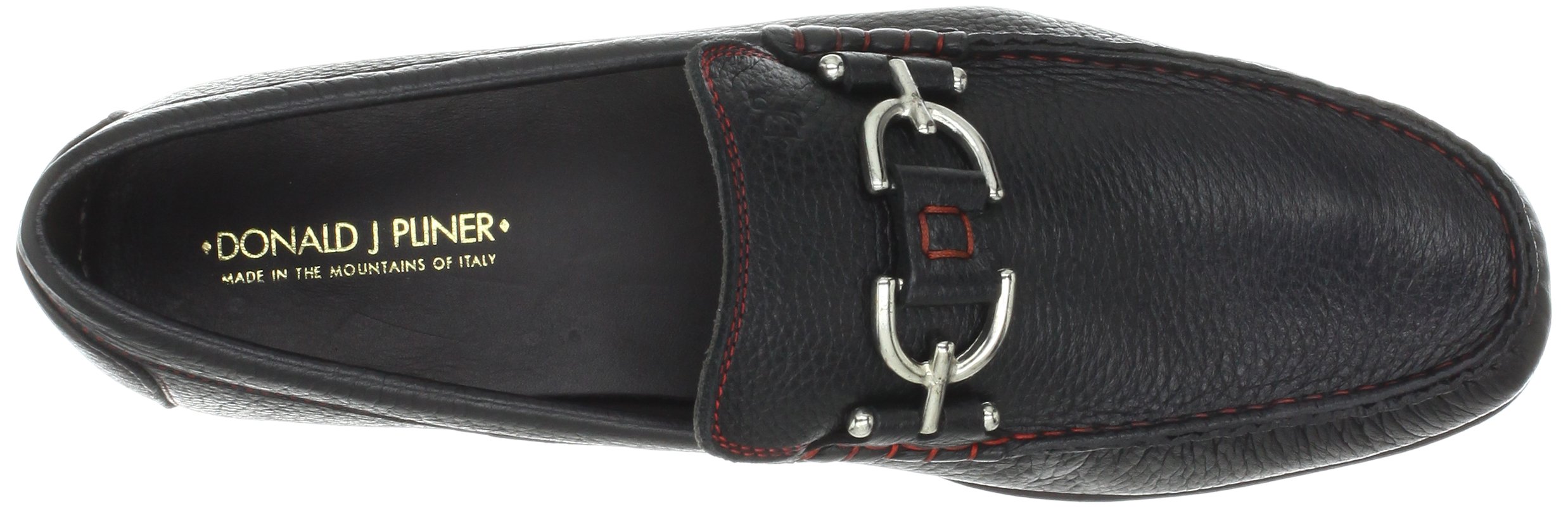 Donald Pliner Dacio Men's Dress Shoes - Classic Leather Loafers for Business & Formal Wear, Black, Size 9.5 | Comfortable Designer Footwear for Office, Weddings & Special Occasions