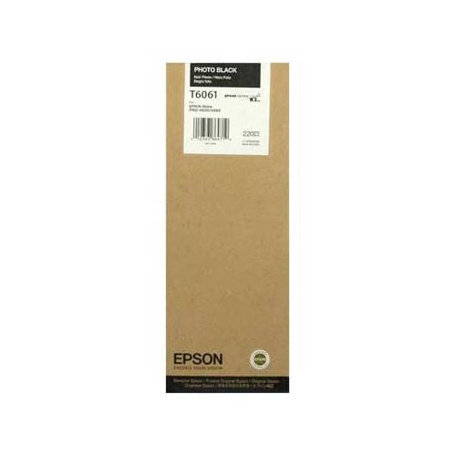 Epson T606100 4880/4800 Ultrachrome HDR Ink Cartridge - Photo Black 220ml | High-Quality Printing for Professional Photos, Artwork & Graphic Design