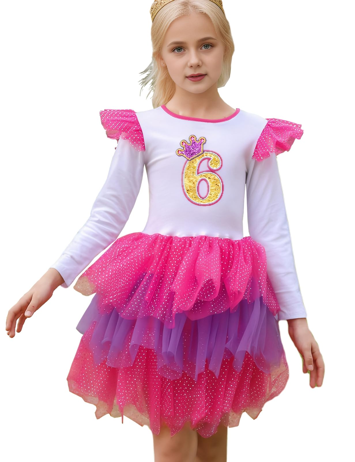 Unicorn Birthday Party Dress for Girls - Long Sleeve Princess Costume for Spring & Autumn | Perfect for Birthday Parties, Halloween, Dress-Up & Special Occasions