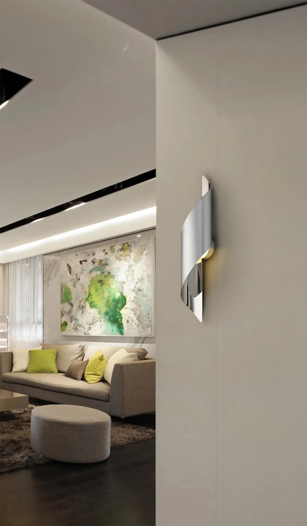 Large Polished Chrome Cubby Wall Lamp - Modern Home Lighting Fixture for Living Room, Bedroom & Hallway Decor