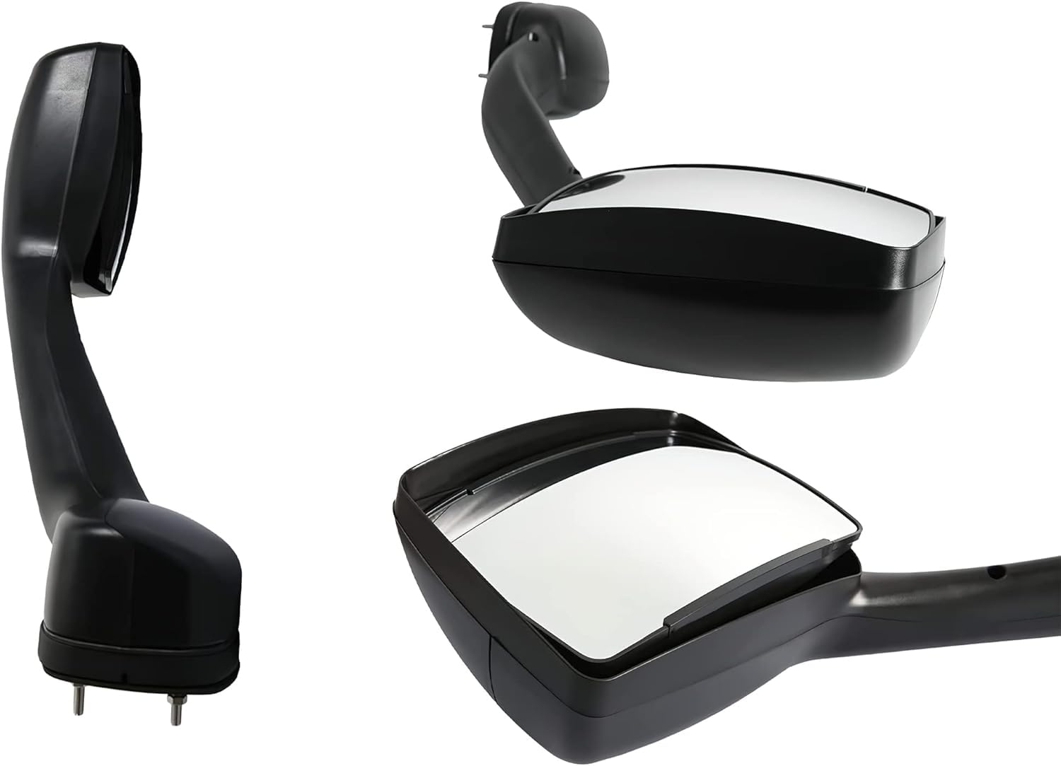 Kozak BLACK Finish Hood Mirrors Pair - Left Driver & Right Passenger Side for Peterbilt 587 Trucks | Includes 2x 22