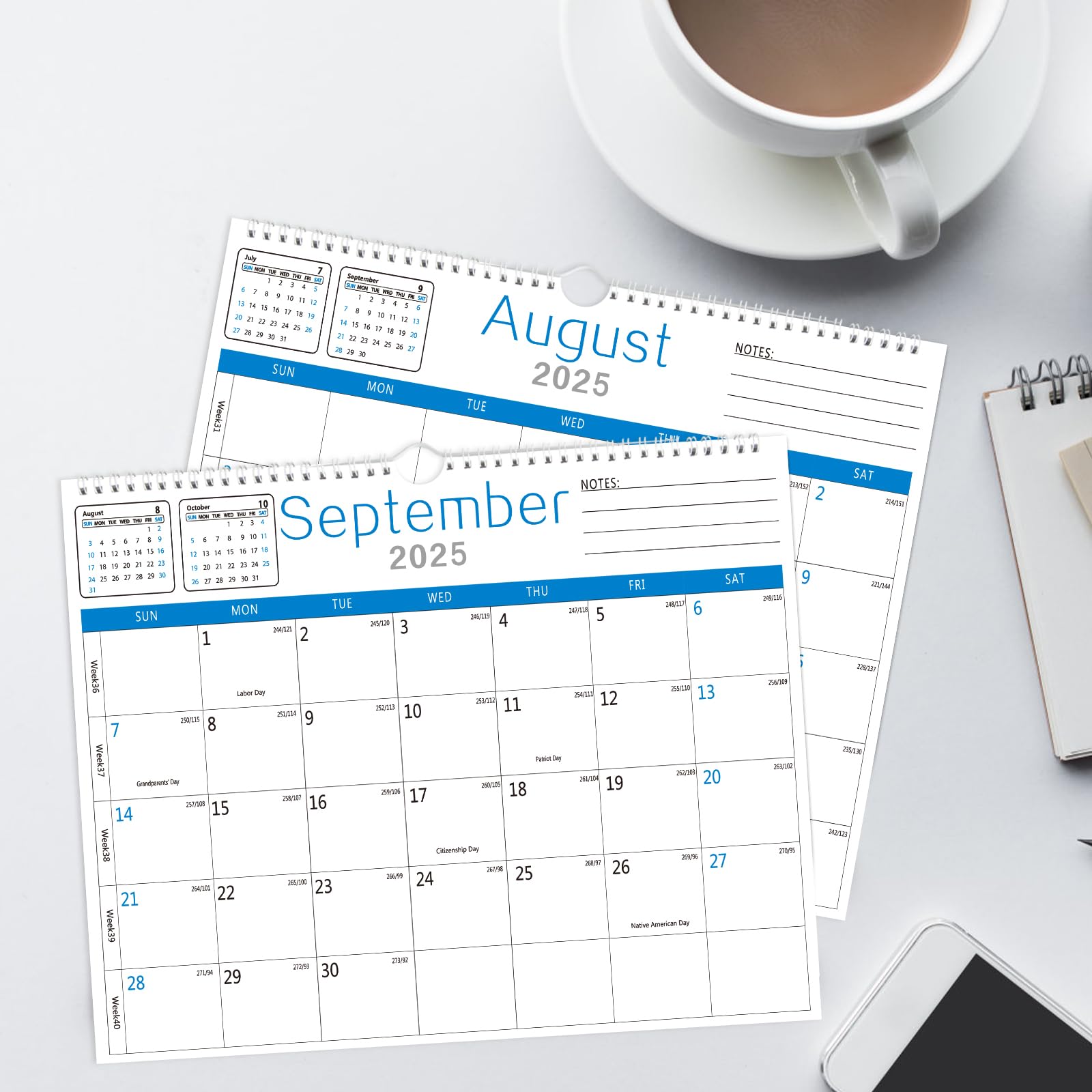 BHR 2025-2026 Wall Calendar | 18-Month Monthly Planner (Jan 2025-Jun 2026) | 14.7