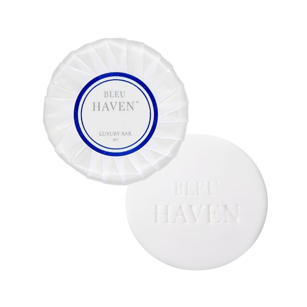 Bleu Haven Luxury Bar Soap - 1.2oz Hand & Facial Cleanser for Sensitive Skin | Natural Moisturizing Soap for Spa, Bath & Gift Sets