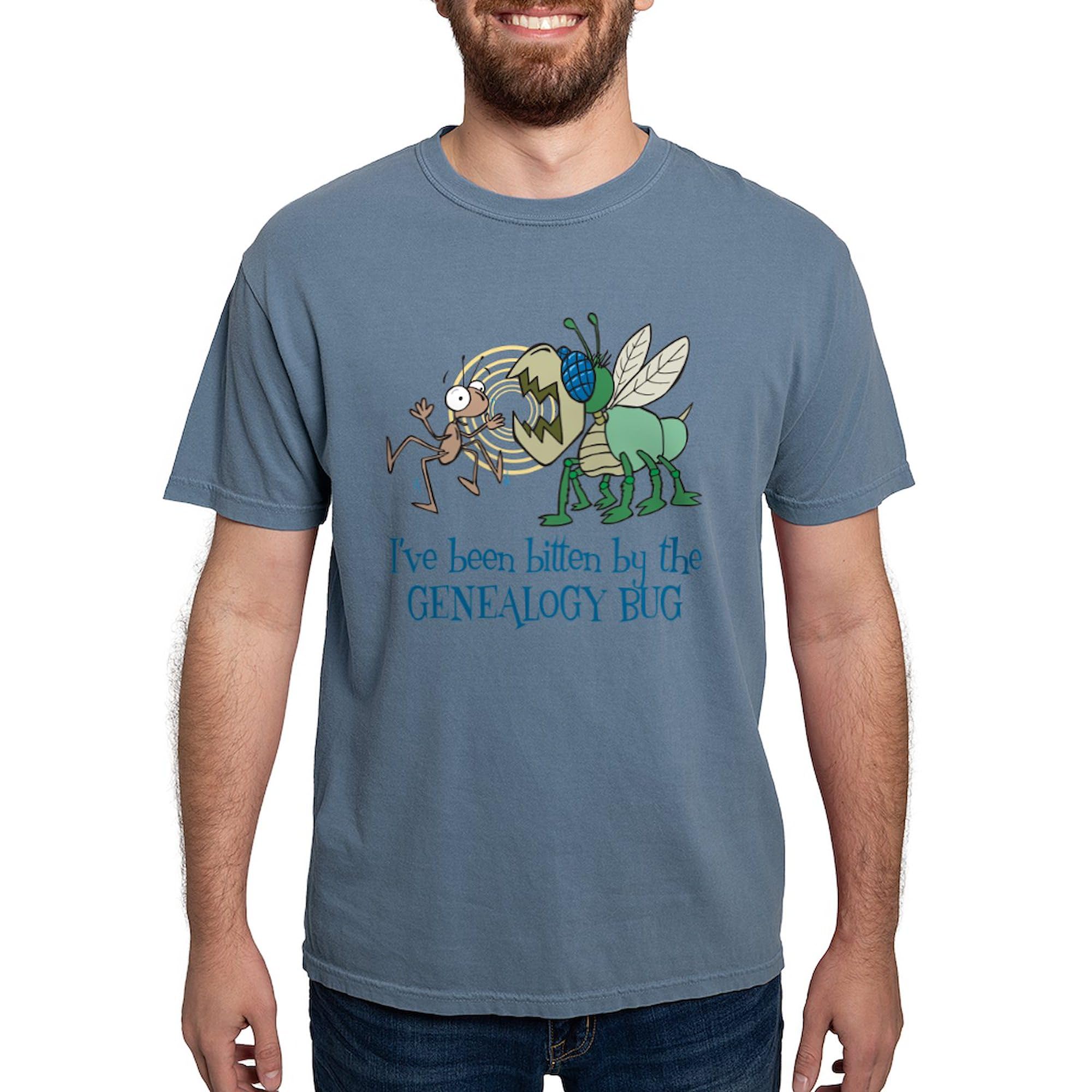 Genealogy Bug T-Shirt for Men - Comfort Colors® Vintage Soft Cotton Tee - Funny Family History Gift for Genealogists & Ancestry Enthusiasts - Perfect for Family Reunions, Genealogy Conferences & Casual Wear