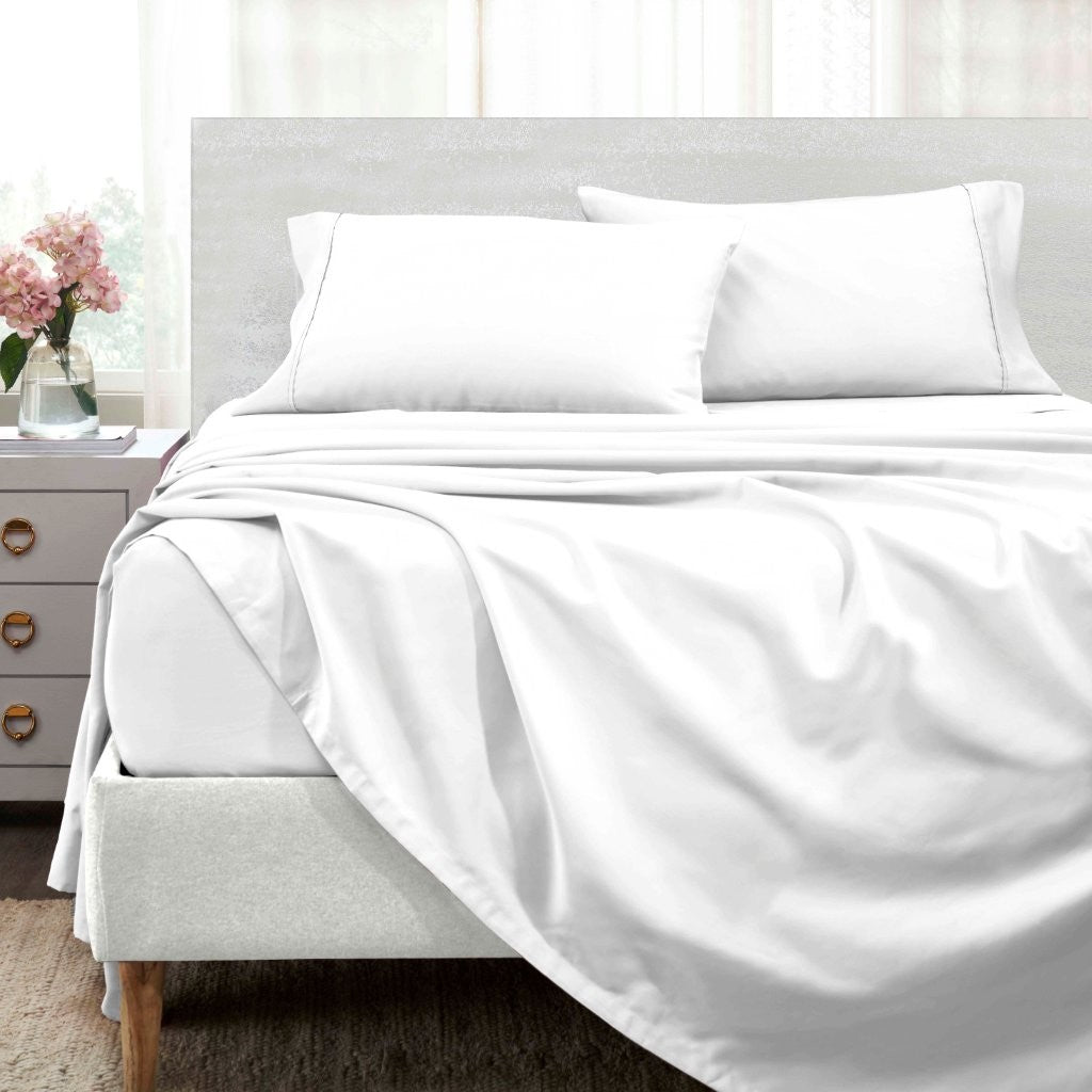 Premium 1400-1500 Thread Count Cotton Blend Deep Pocket Bed Sheet Set - Ultra Soft & Breathable for a Comfortable Sleep - Perfect for Master Bedroom, Guest Room & Dorm