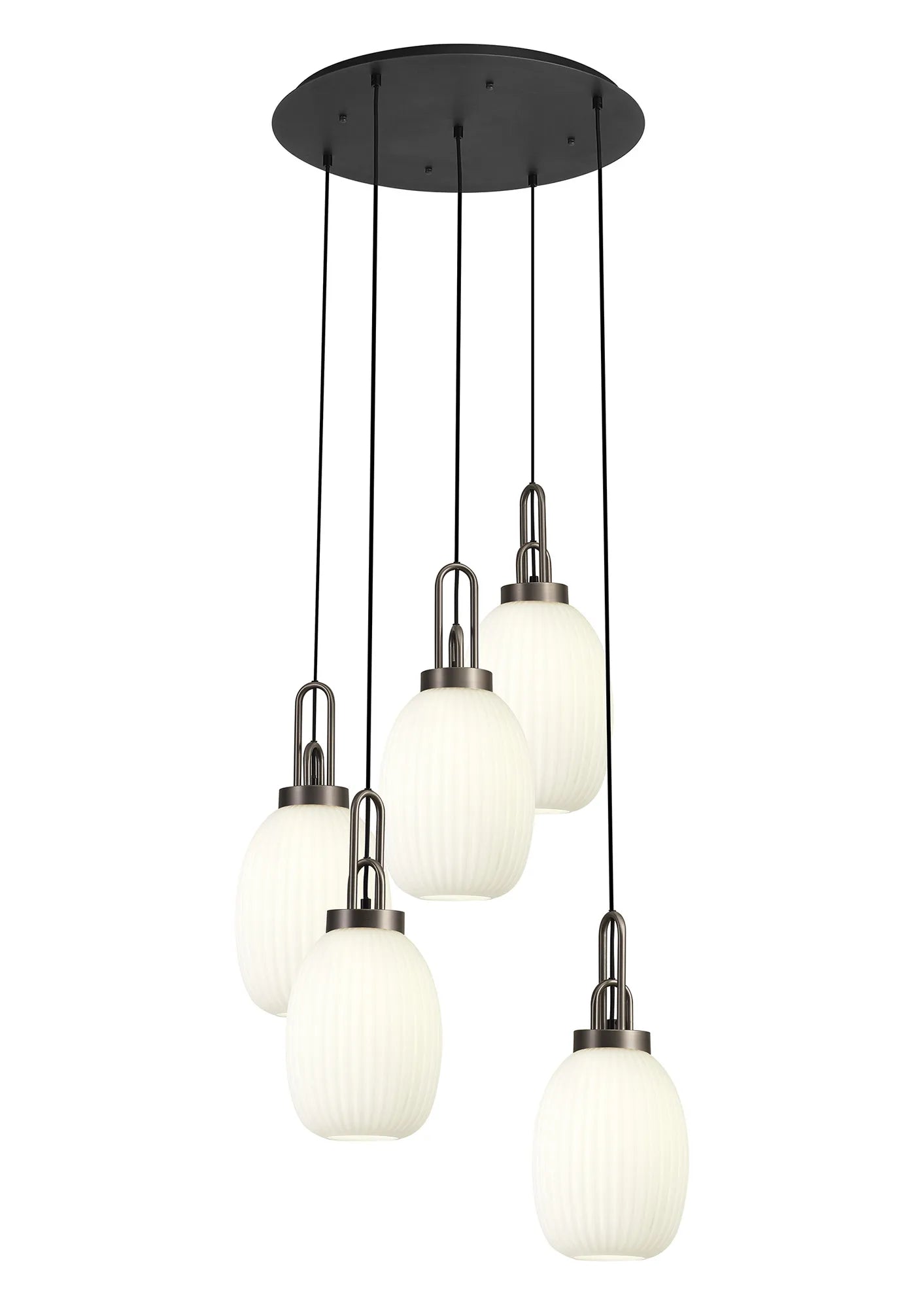 Stylish Cadiz 5-Light Cluster Pendant Light Fixture - Modern Ceiling Lighting for Dining Room, Kitchen & Living Room
