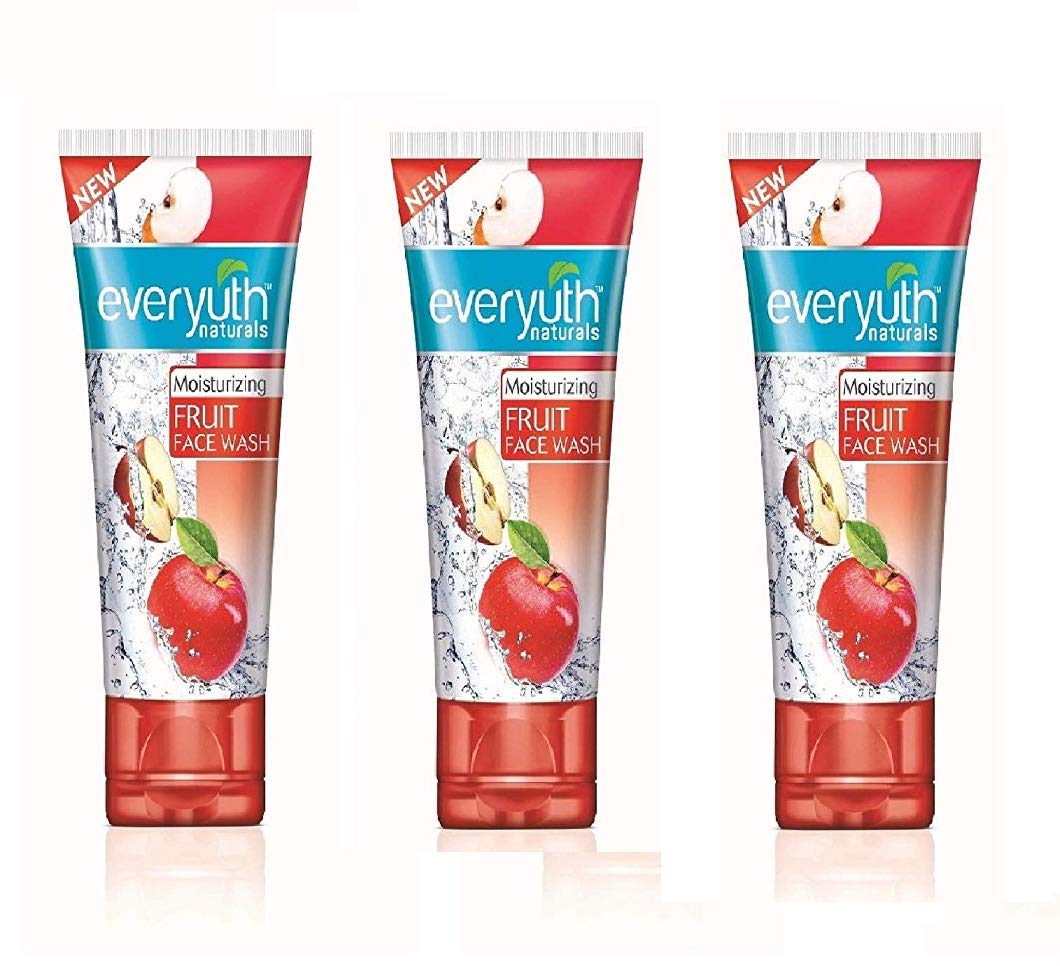 Moisturizing Fruit Face Wash (50g x 3 Pack) - Gentle Cleansing for Dry & Sensitive Skin - Perfect for Daily Skincare Routine & Travel