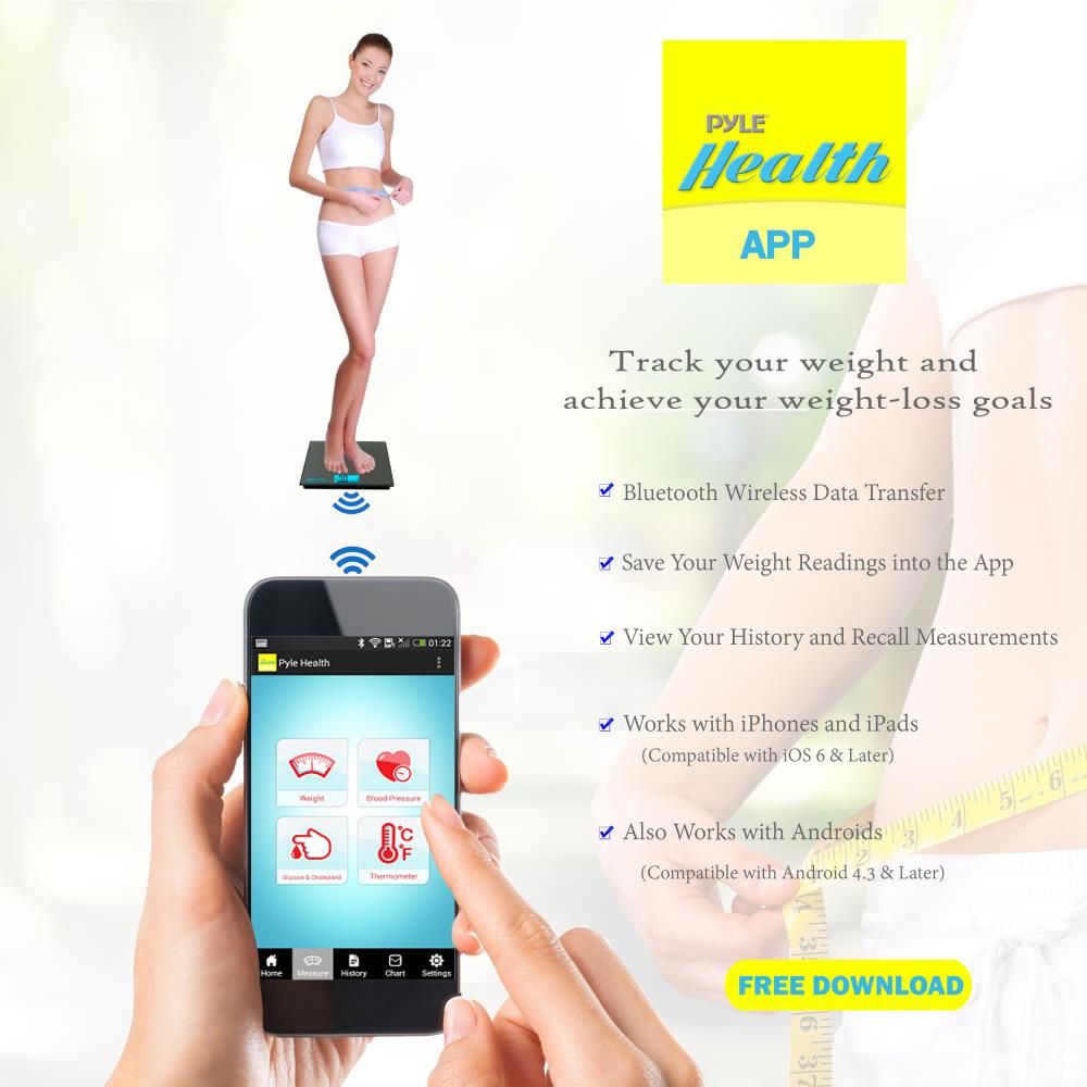Bluetooth Digital Weight Scale - Smart Body Fat Monitor with App Sync, High Precision Bathroom Scale for Home & Gym Use, Perfect for Fitness Tracking & Health Management