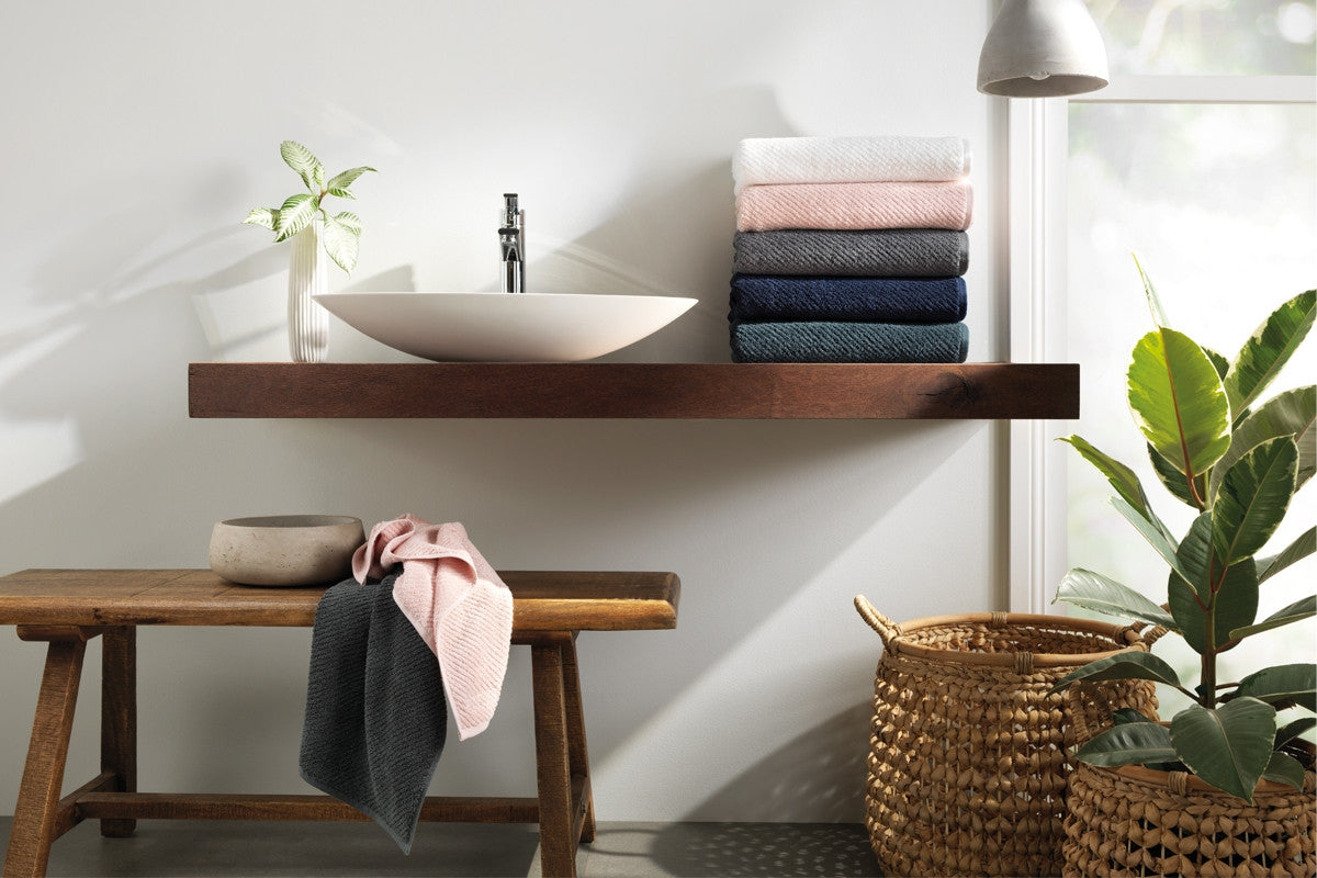 Sheridan Hygro Texture 6-Piece White Bath Towel Set - Ultra Soft & Absorbent for Spa, Bathroom & Guest Use