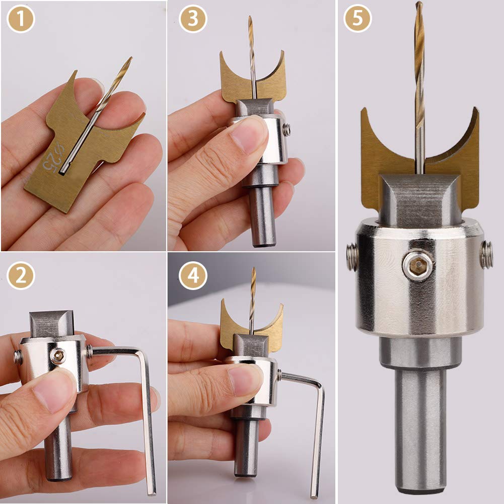 4-Piece Wooden Bead Maker Set - 6/8/10/12mm Spherical Drill Bits for Woodworking, Milling & Crafting - Perfect for DIY Wooden Buddha Beads, Jewelry Making & Home Decor Projects