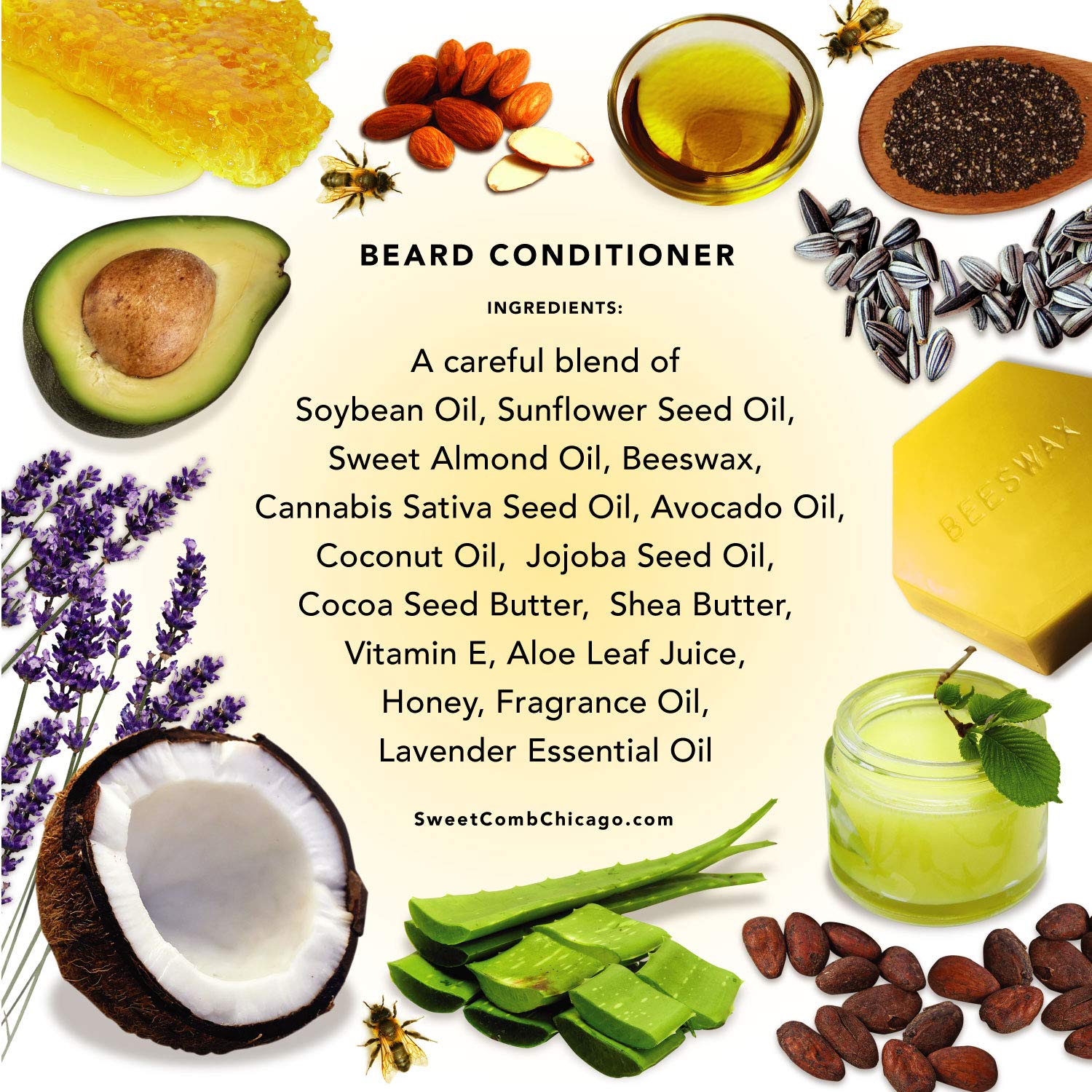 Premium Beeswax Beard Conditioner for Men - Strong Hold Wax to Strengthen & Soften Beards & Mustaches - Natural Leave-In Conditioner for Daily Grooming & Styling - Perfect for Workouts, Outdoor Activities & Special Occasions