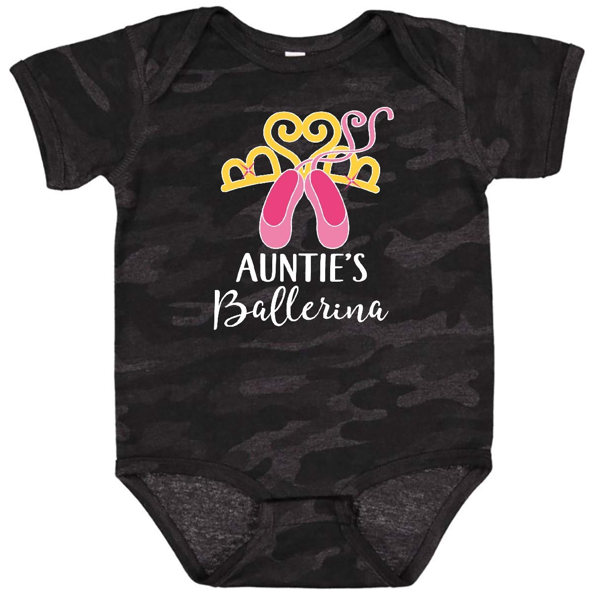 Inktastic Ballet Dancer Auntie Ballerina Shoes Baby Bodysuit - Cute Dance-Themed Outfit for Baby Girls, Toddler Dance Class & Ballet Photo Shoots