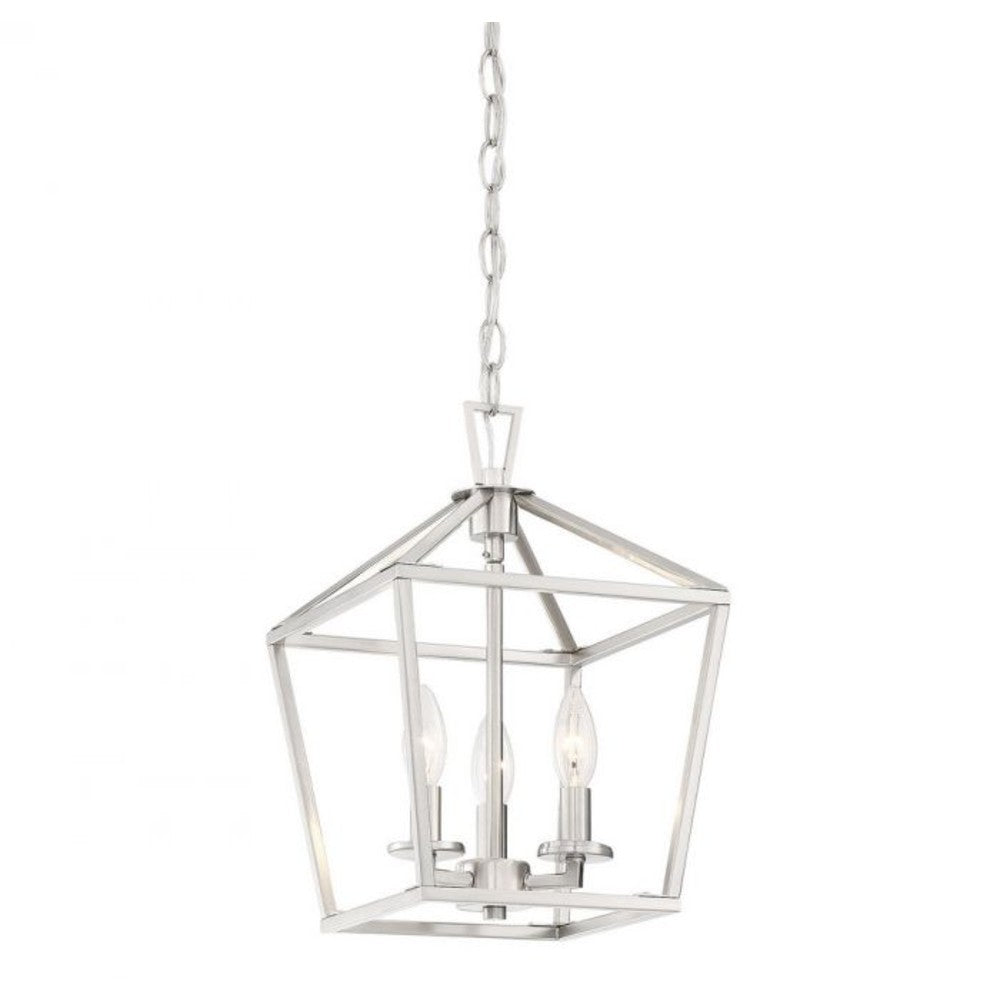 Luther 3-Light Foyer Chandelier - Modern Entryway Lighting Fixture for Hallway, Staircase & Living Room Decor