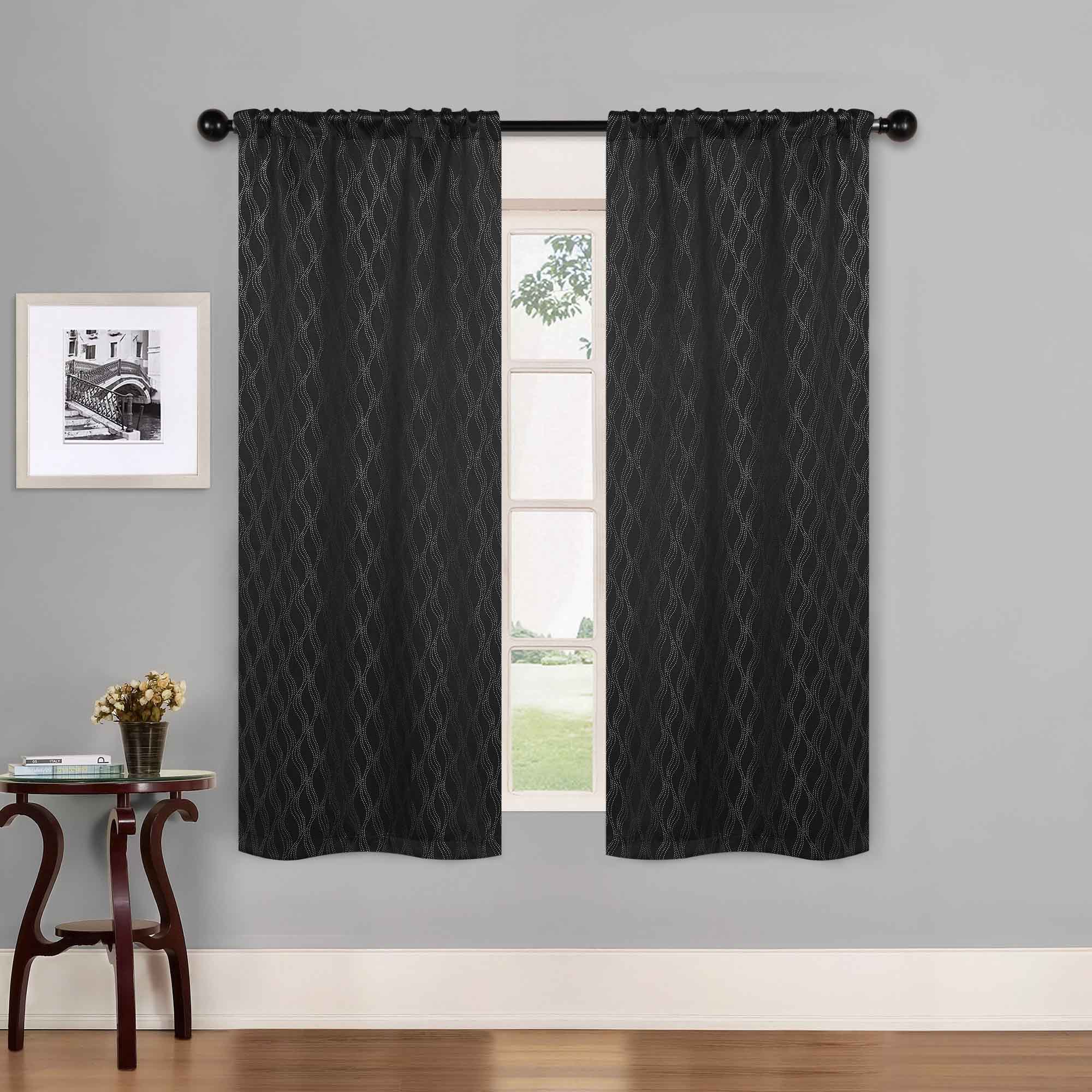Zuri Textured Washable Blackout Curtains for Bedroom - Thermal Insulated Room Darkening Window Drapes (Set of 2 Panels) - Perfect for Nursery, Home Theater & Light Sleepers