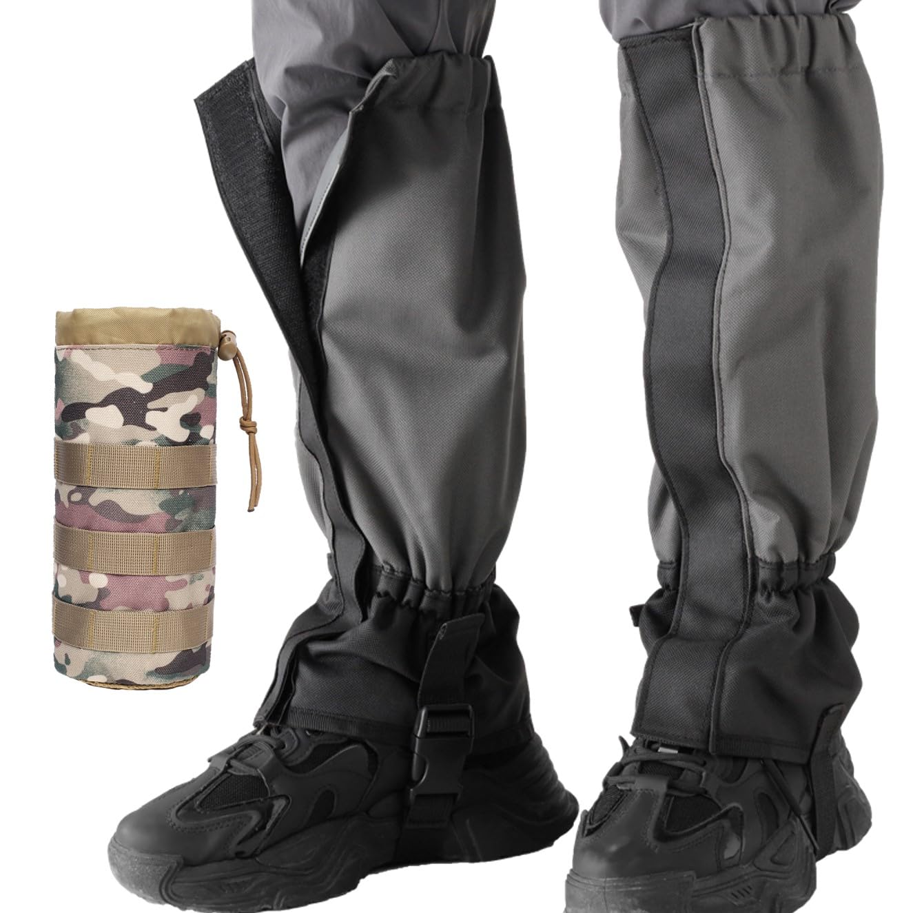 Waterproof Adjustable Hiking Gaiters for Boots - Tick & Weed Protection Leg Guards for Outdoor Activities, Hunting, and Trail Running